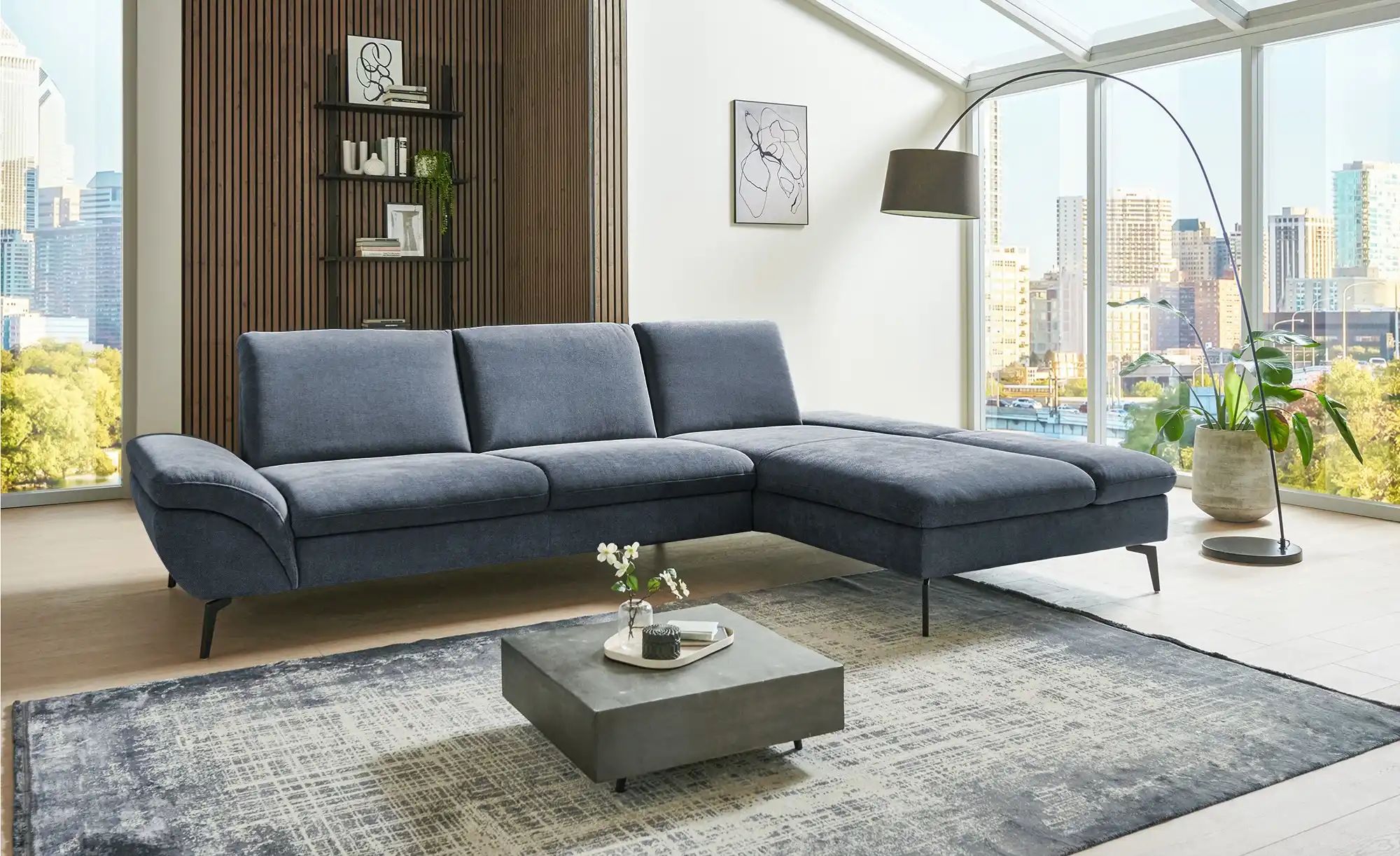 Thumbnail - Lounge Collection Ecksofa Malena ¦ blau ¦ Maße (cm): B: 314 H: 92 T: 199.0 Polstermöbel > Sofas > Ecksofas - Höffner