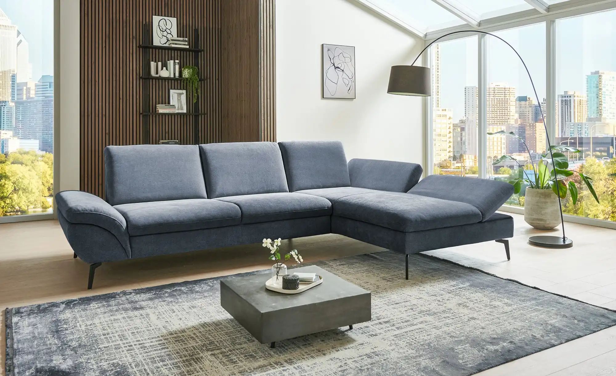 Thumbnail - Lounge Collection Ecksofa Malena ¦ blau ¦ Maße (cm): B: 314 H: 92 T: 199.0 Polstermöbel > Sofas > Ecksofas - Höffner