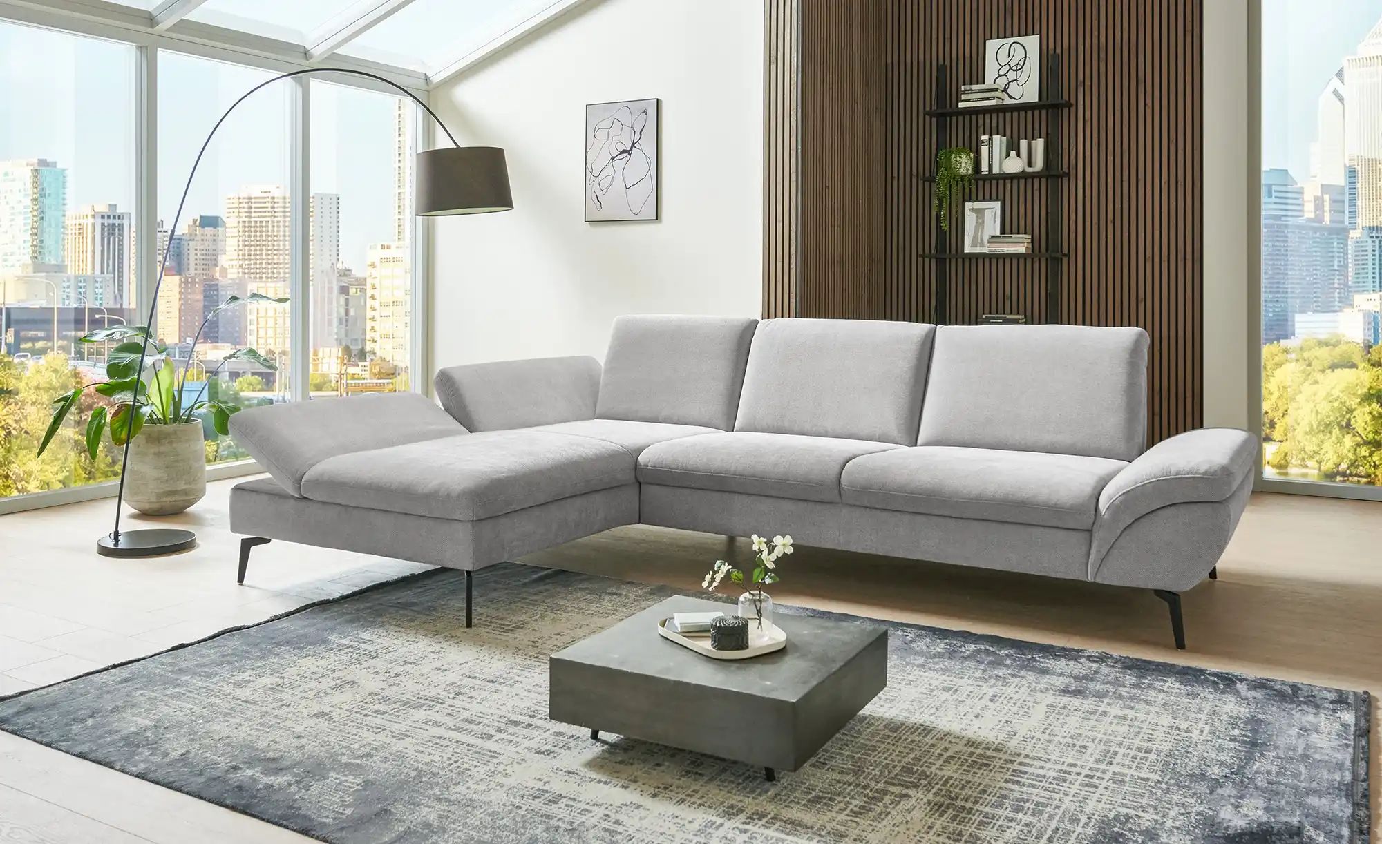 Thumbnail - Lounge Collection Ecksofa Malena ¦ grau ¦ Maße (cm): B: 314 H: 92 T: 199.0 Polstermöbel > Sofas > Ecksofas - Höffner