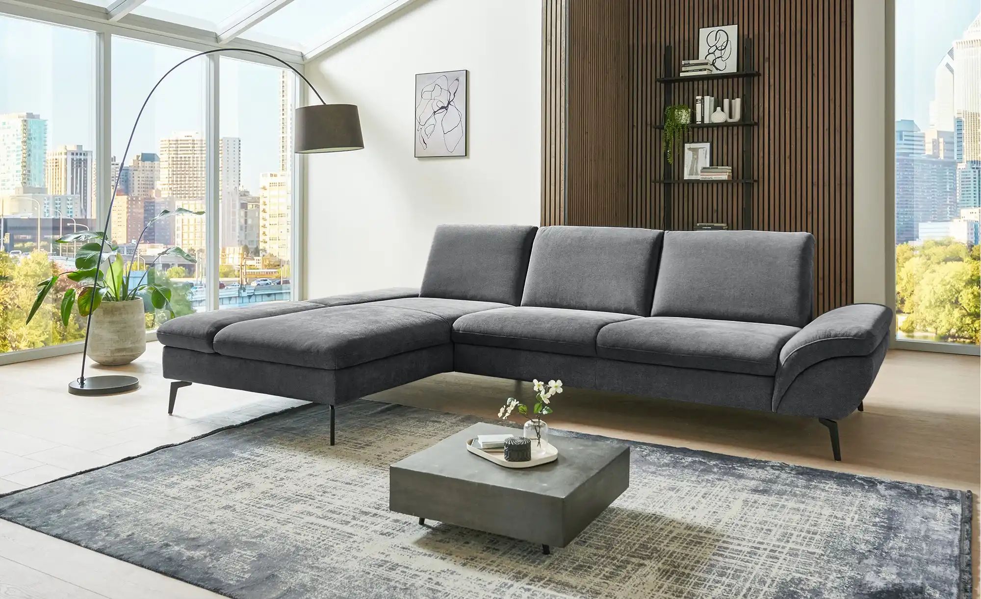 Thumbnail - Lounge Collection Ecksofa  Malena ¦ grau ¦ Maße (cm): B: 314 H: 92 T: 199.0 Polstermöbel > Sofas > Ecksofas - Höffner