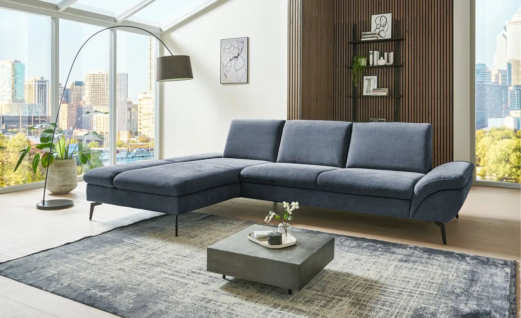 Lounge Collection Ecksofa  Malena ¦ blau ¦ Maße (cm): B: 314 H: 92 T: 199 P günstig online kaufen