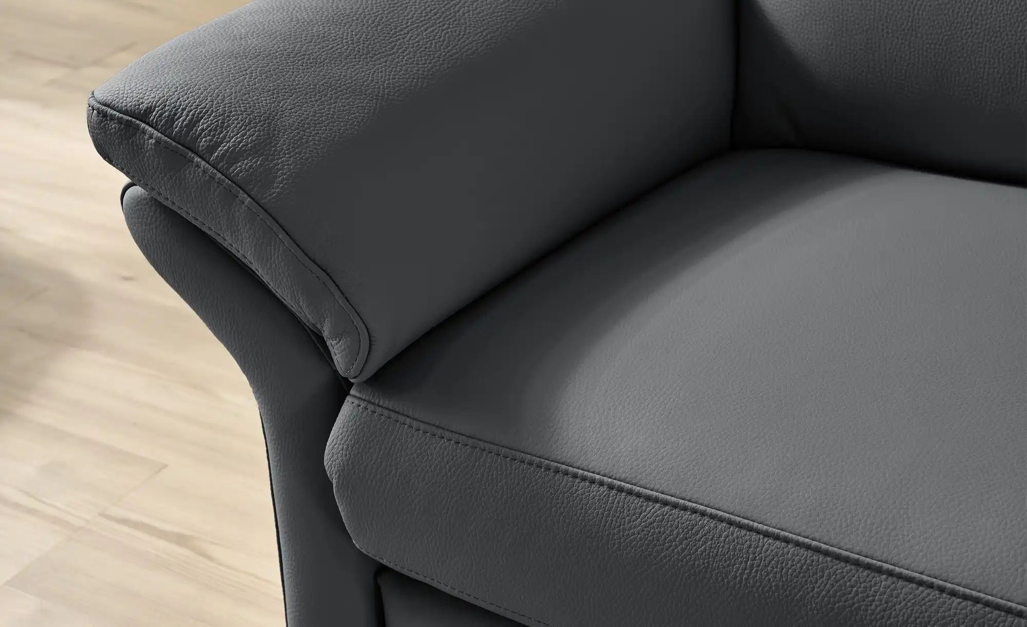 Wohnwert Einzelsofa Leder Mayla ¦ schwarz ¦ Maße (cm): B: 194 H: 109 T: 96. günstig online kaufen