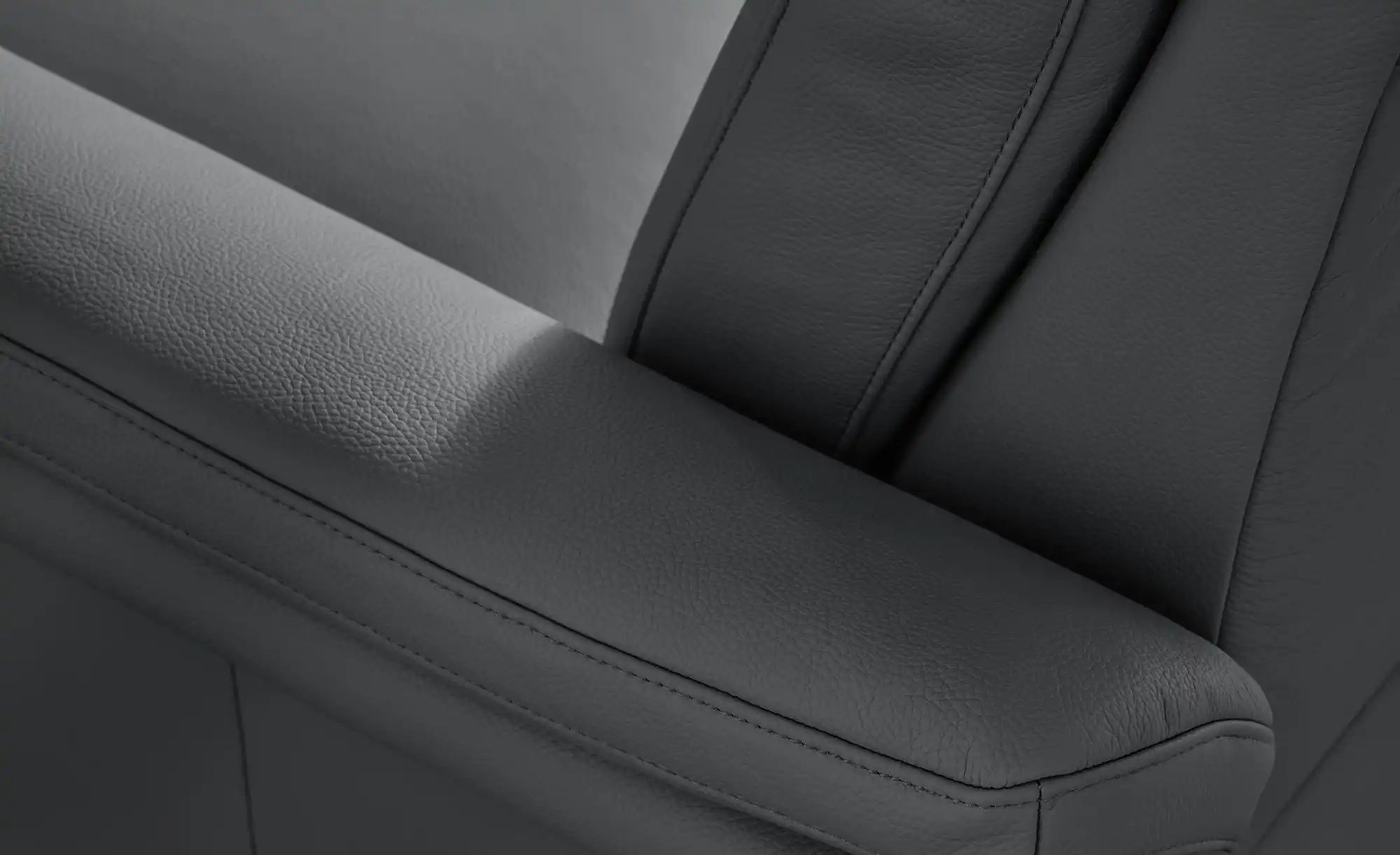 Thumbnail - Wohnwert Einzelsofa Leder Mayla ¦ schwarz ¦ Maße (cm): B: 194 H: 109 T: 96.0 Polstermöbel > Sofas > Einzelsofas - Höffne...