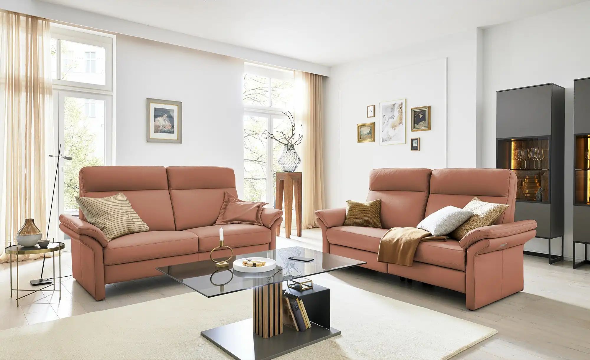 Wohnwert Einzelsofa Leder Mayla ¦ braun ¦ Maße (cm): B: 194 H: 109 T: 96.0 günstig online kaufen