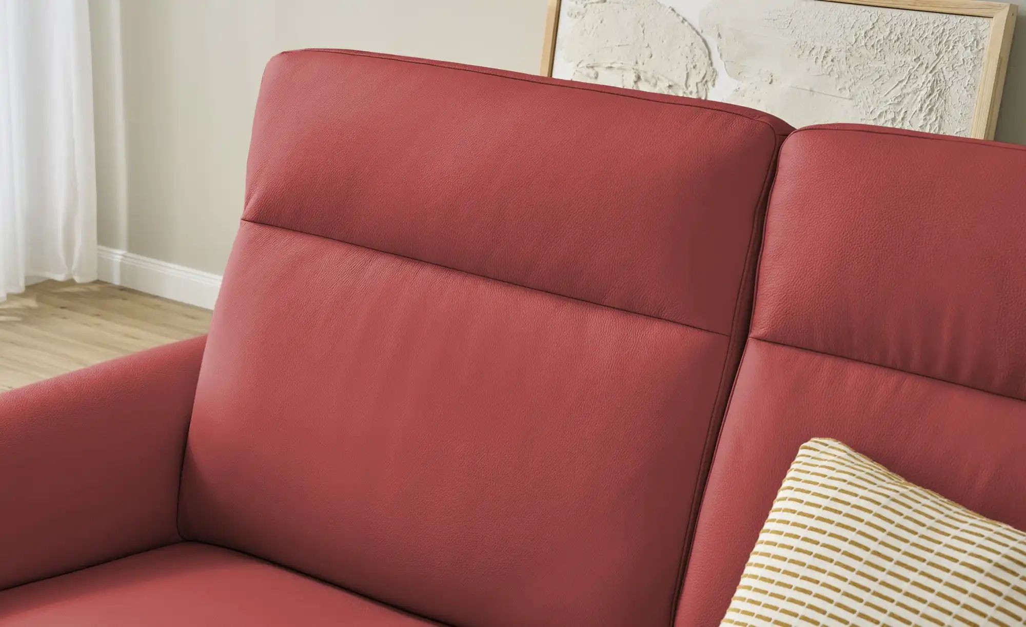 Thumbnail - Wohnwert Einzelsofa Leder Mayla ¦ rot ¦ Maße (cm): B: 210 H: 109 T: 96.0 Polstermöbel > Sofas > Einzelsofas - Höffner