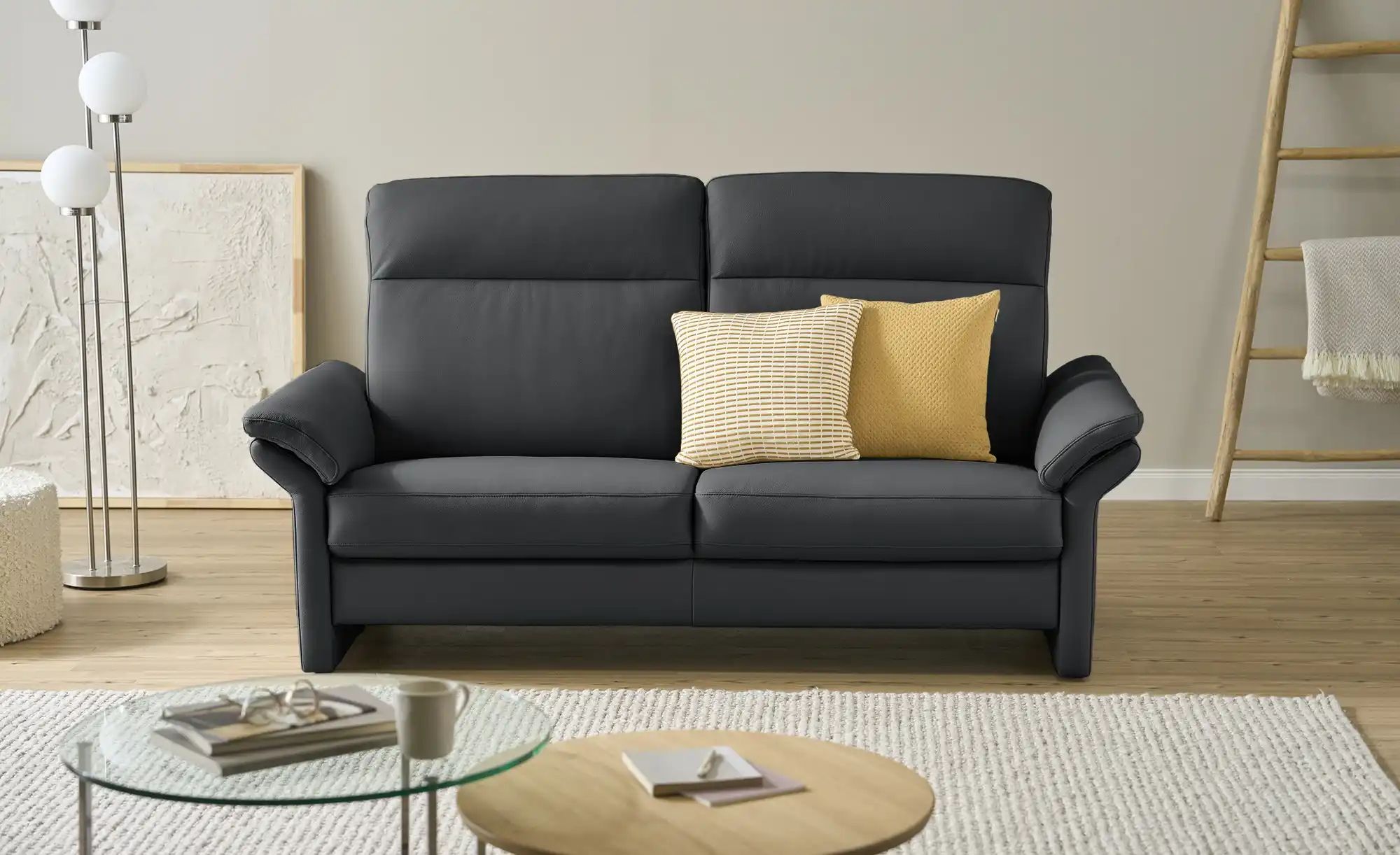 Thumbnail - Wohnwert Einzelsofa Leder Mayla ¦ schwarz ¦ Maße (cm): B: 210 H: 109 T: 96.0 Polstermöbel > Sofas > Einzelsofas - Höffne...