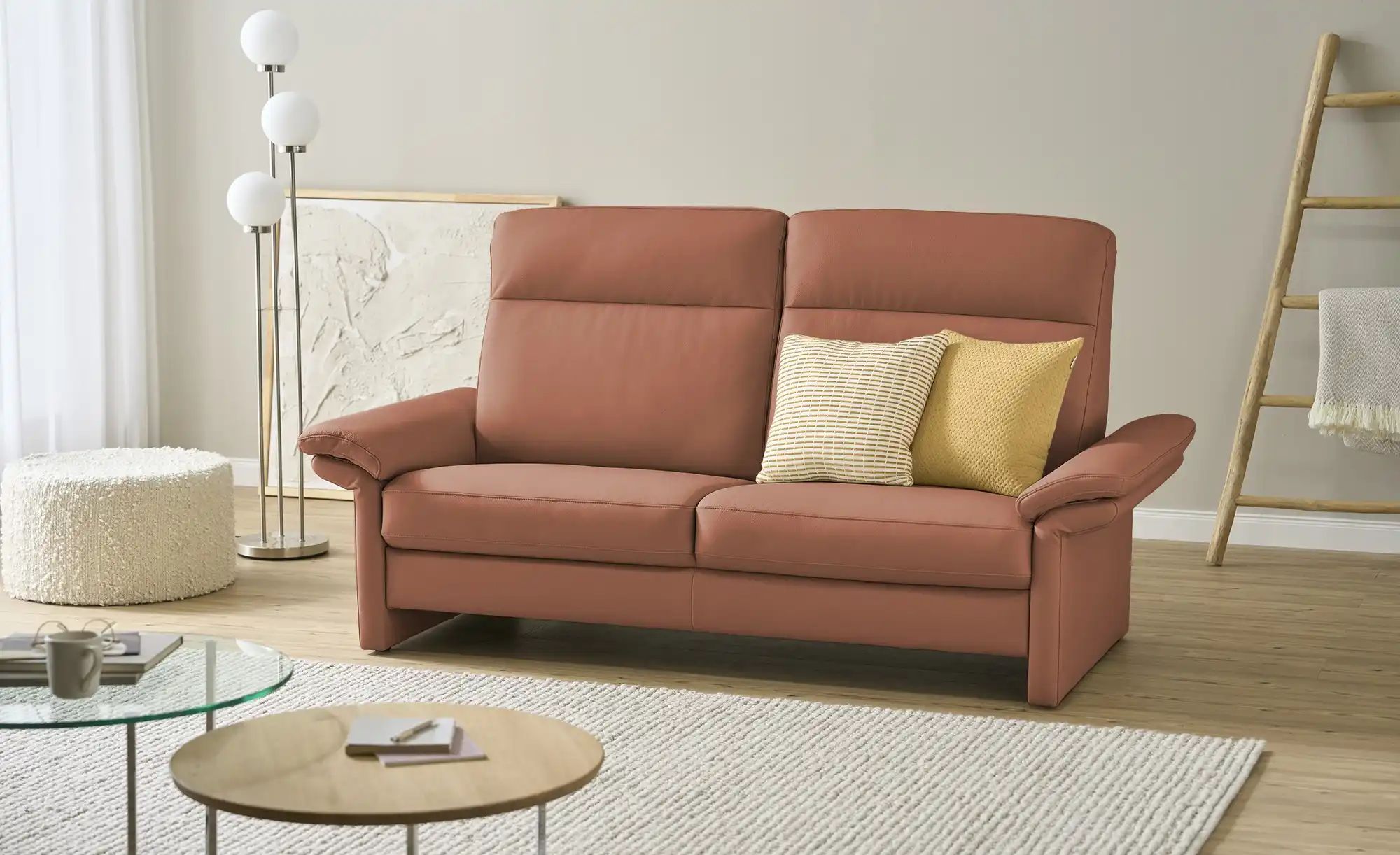 Wohnwert Einzelsofa Leder Mayla ¦ braun ¦ Maße (cm): B: 210 H: 109 T: 96.0 günstig online kaufen