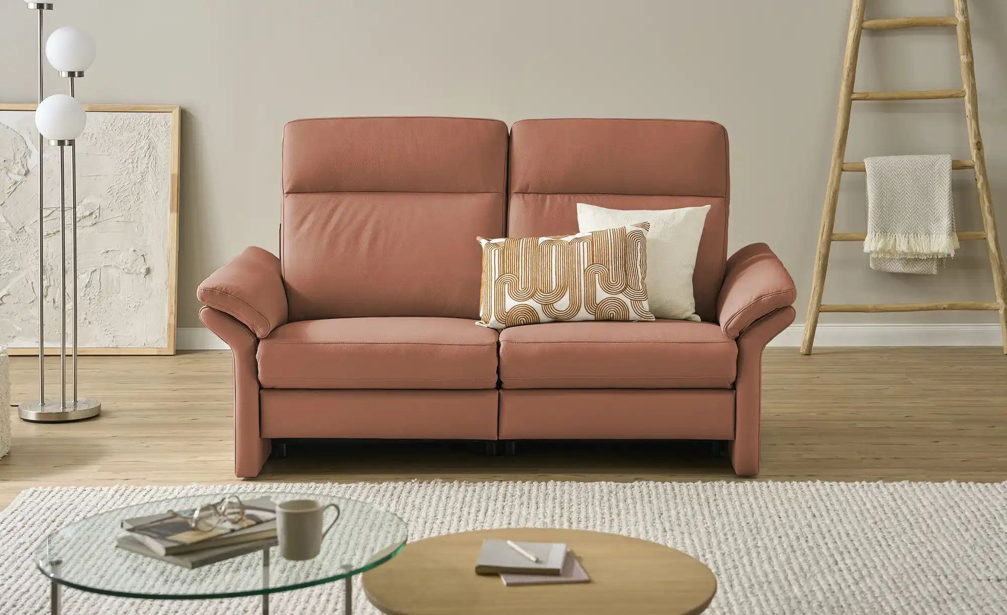 Wohnwert Einzelsofa Leder Mayla ¦ braun ¦ Maße (cm): B: 194 H: 109 T: 96.0 günstig online kaufen