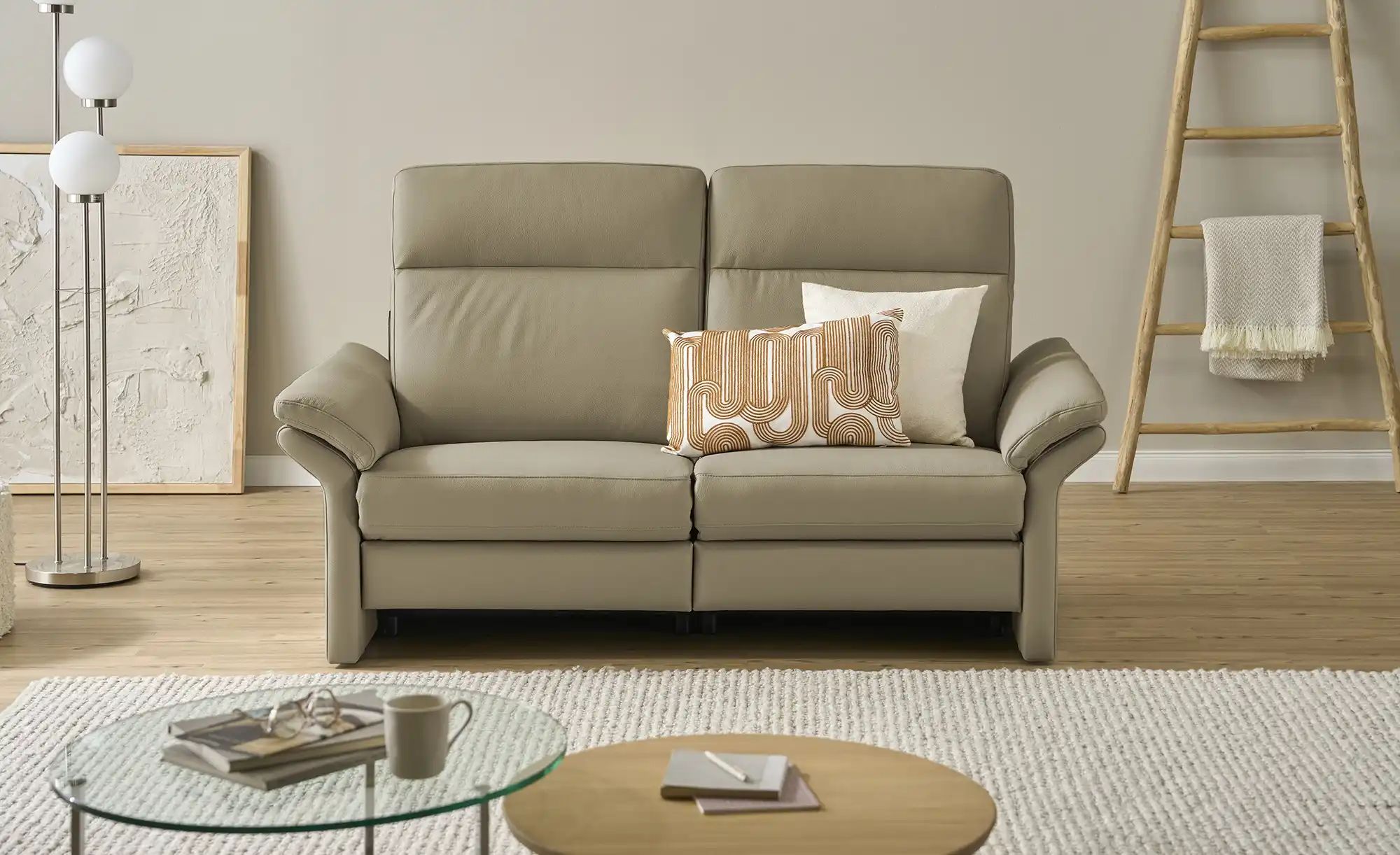 Thumbnail - Wohnwert Einzelsofa Leder Mayla ¦ grün ¦ Maße (cm): B: 194 H: 109 T: 96.0 Polstermöbel > Sofas > Einzelsofas - Höffner
