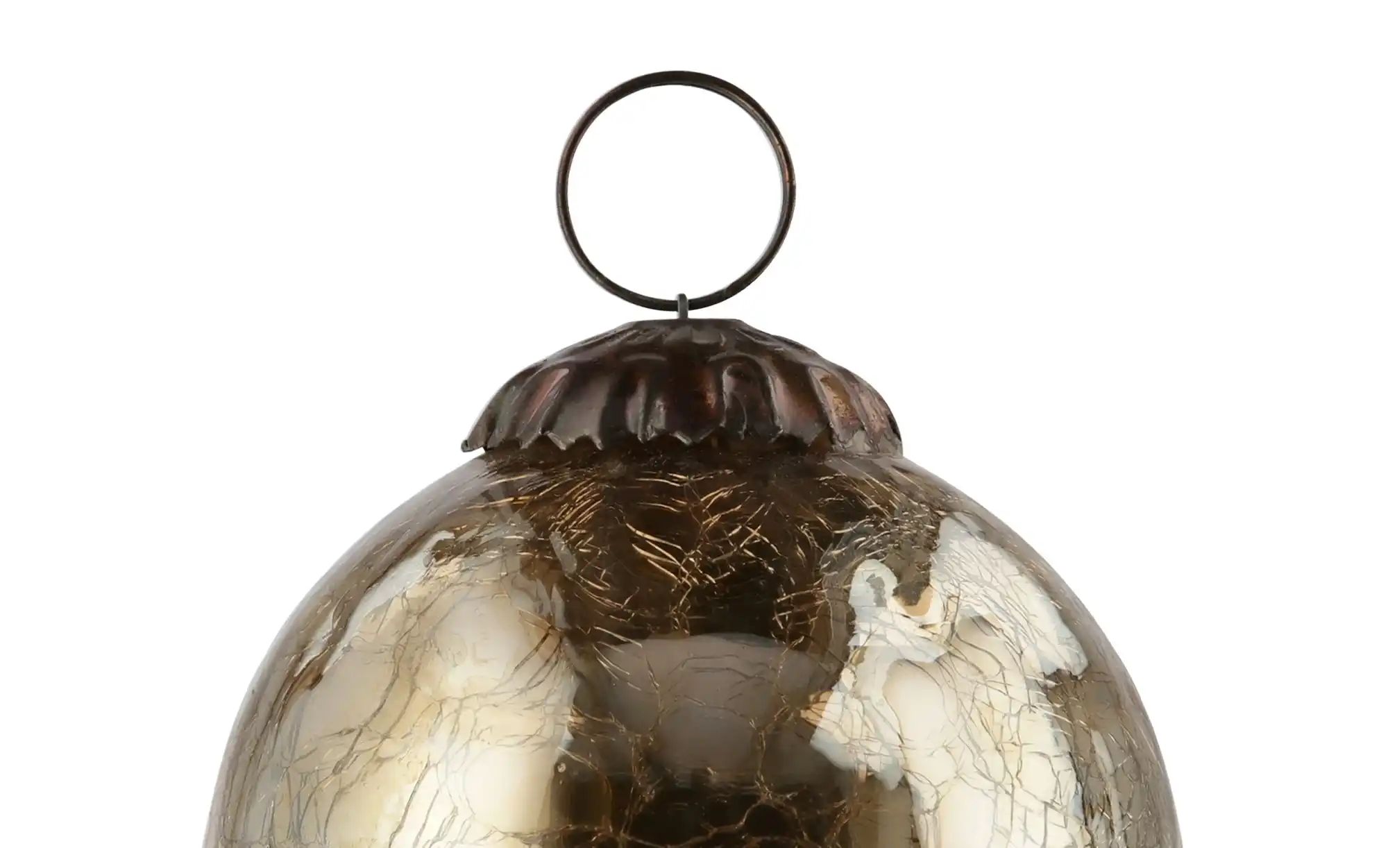 Thumbnail - Weihnachtsbaumkugel  Craquele ¦ gold ¦ Glas,Metall Ø: 7.5 Weihnachten - Höffner