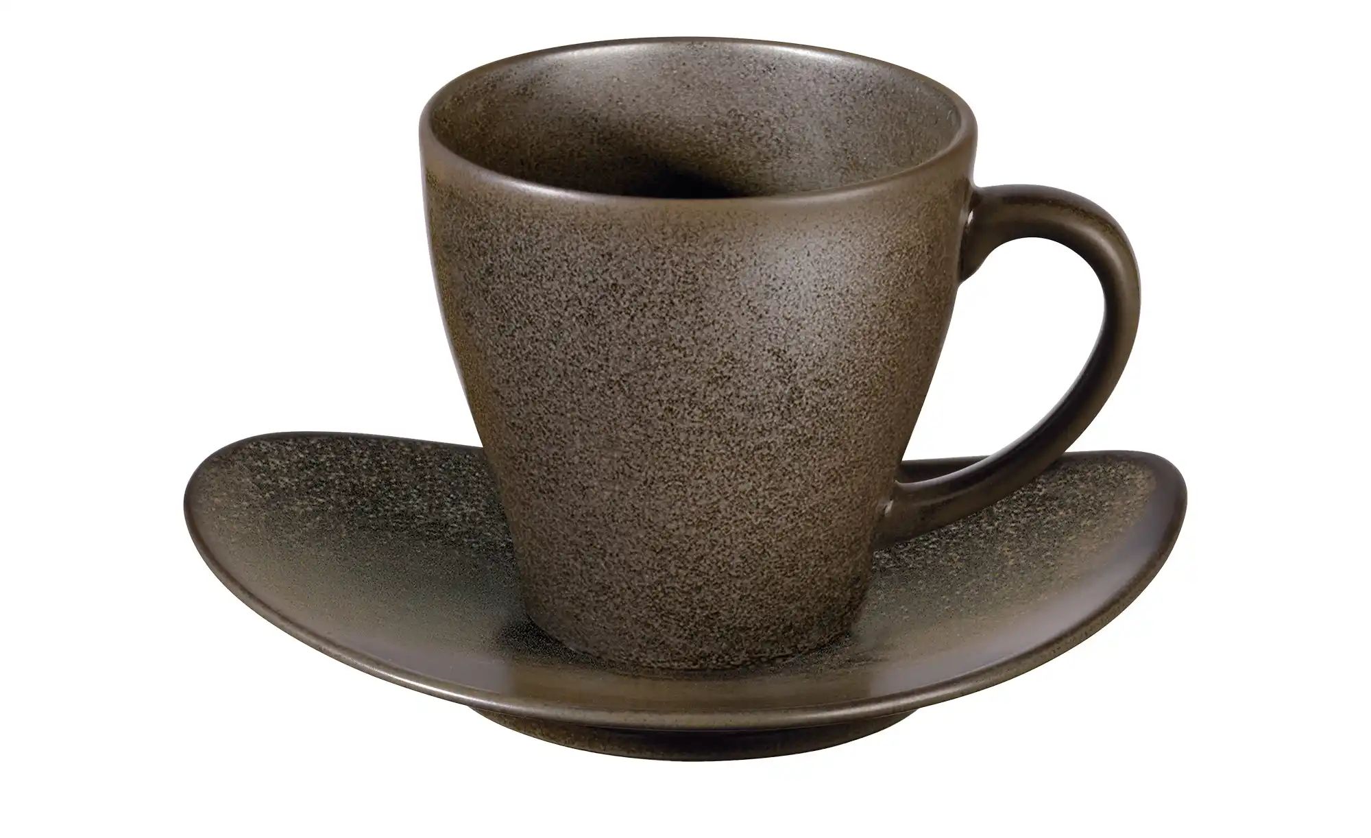 Tasse mit Unterteller  Cuba Marone ¦ braun ¦ Maße (cm): H: 9  Ø: 9 Geschirr günstig online kaufen