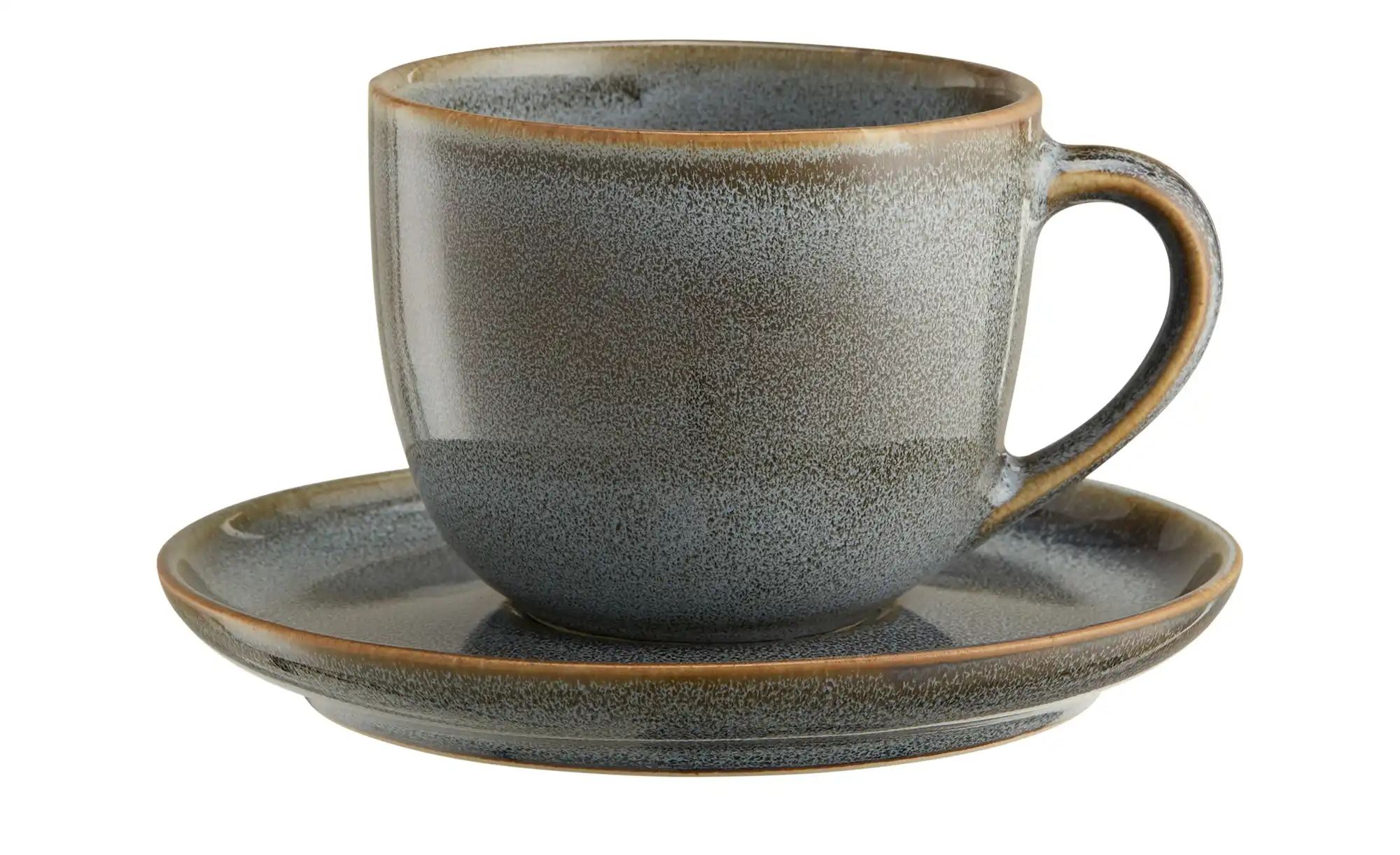 ASA SELECTION Cappuccinotasse mit Unterteller   ¦ blau ¦ Maße (cm): H: 7,5 günstig online kaufen