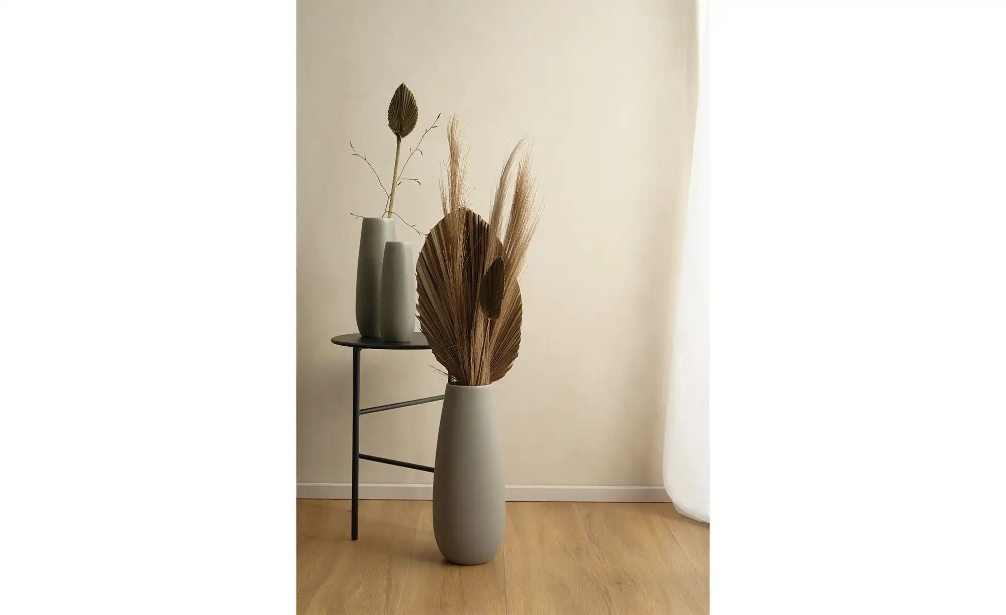 ASA SELECTION Vase  Ease ¦ grau ¦ Steingut ¦ Maße (cm): H: 45  Ø: 18 Access günstig online kaufen