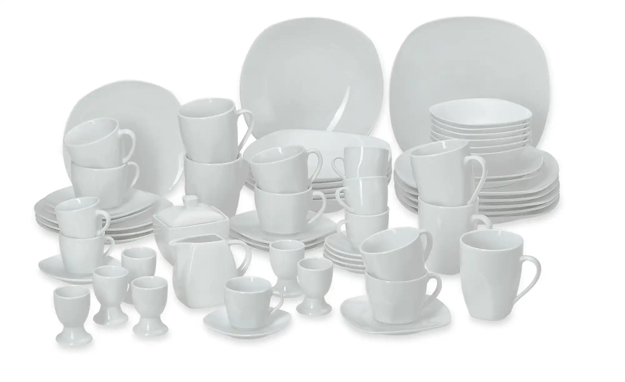KHG Kombiservice  62-teilig  Tivoli ¦ weiß Geschirr > Geschirrsets > Kombis günstig online kaufen