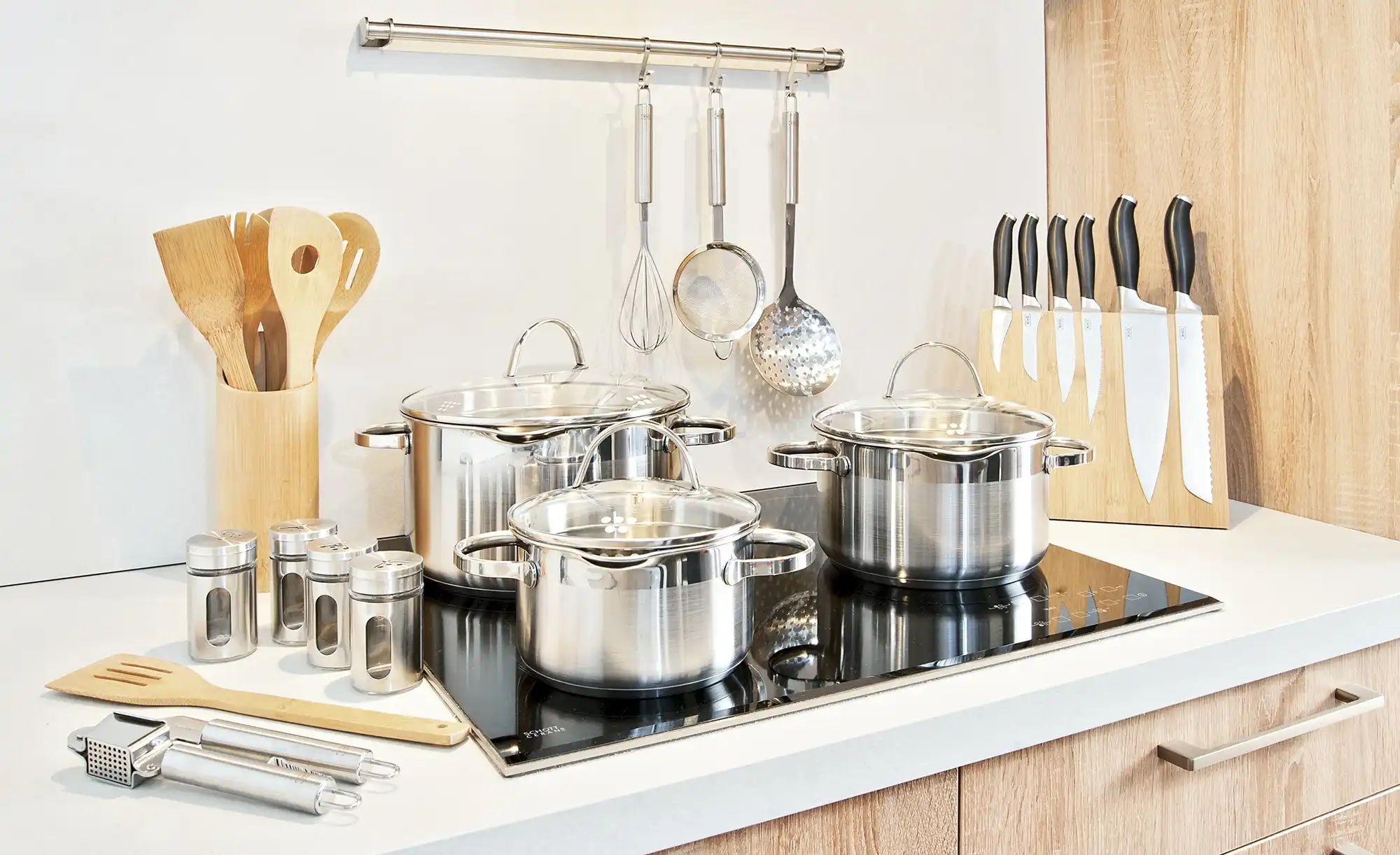 for friends Gewürzdosen  4er-Set  Arlette ¦ silber ¦ Glas,Edelstahl ¦ Maße günstig online kaufen