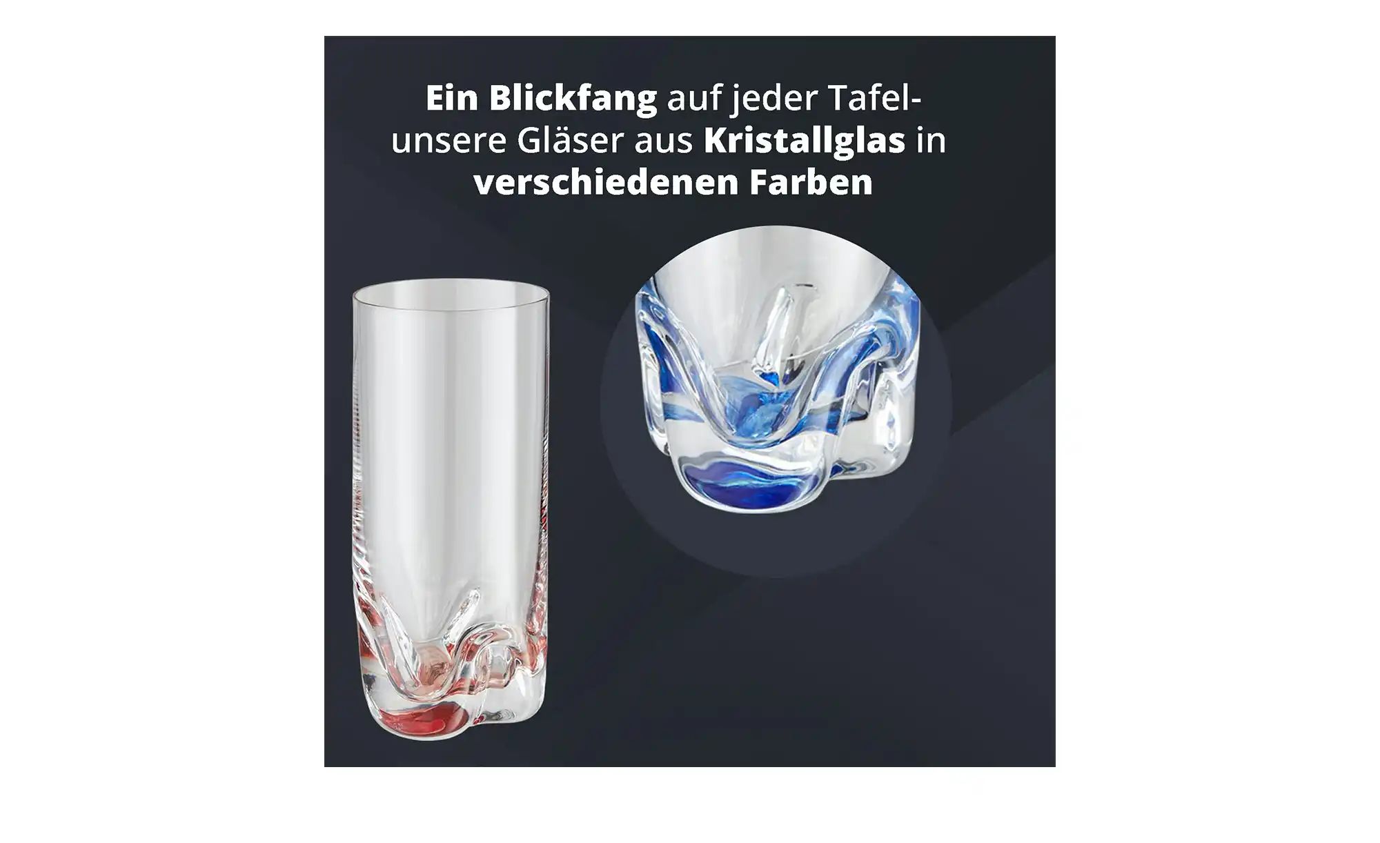 Peill+Putzler Longdrinkglas  4er-Set  Fiesta ¦ mehrfarbig ¦ Maße (cm): H: 1 günstig online kaufen
