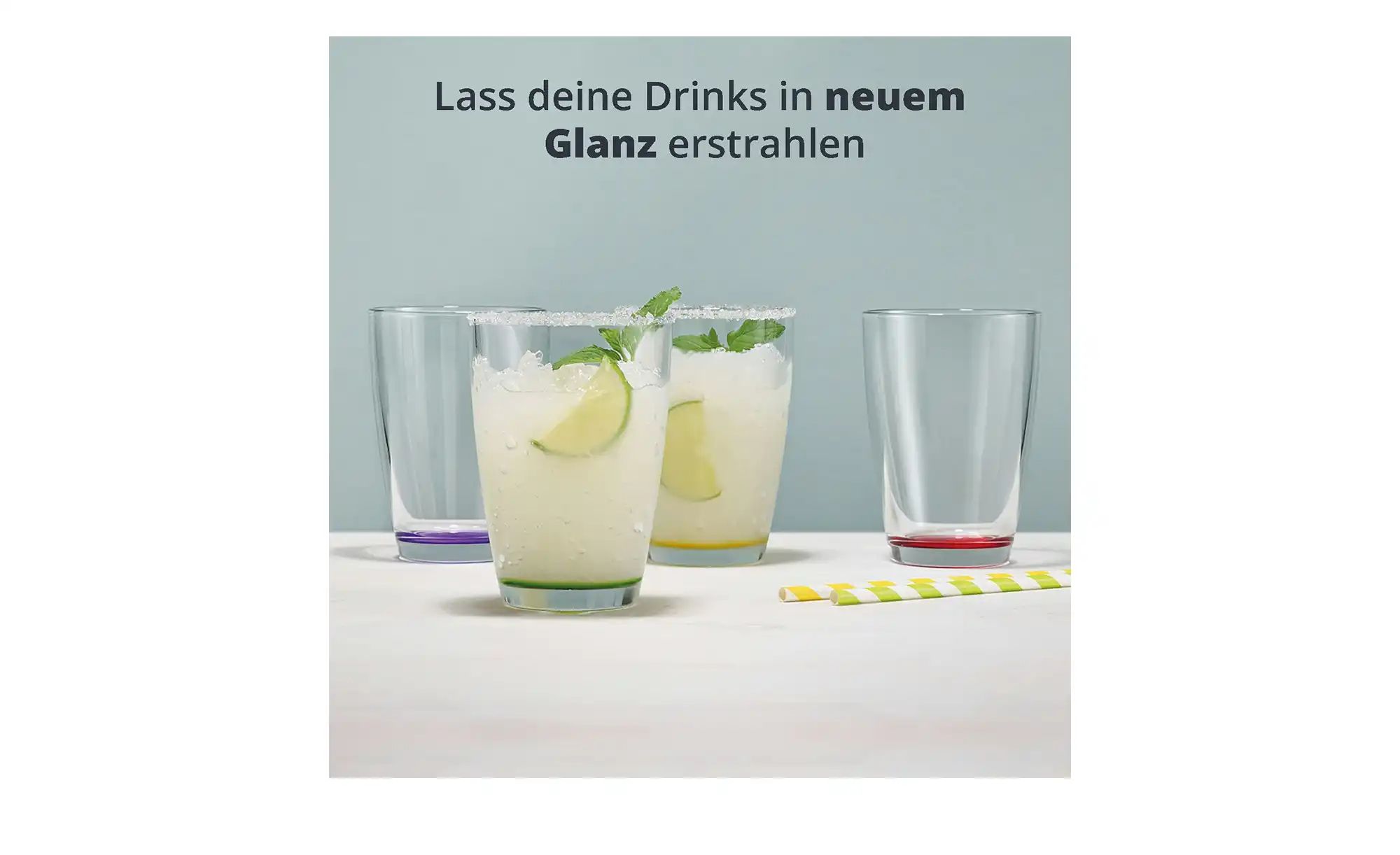 Thumbnail - Peill+Putzler Glas  6er-Set  Colore ¦ transparent/klar ¦ Maße (cm): H: 12,2  Ø: 8.6 Gläser & Karaffen - Höffner