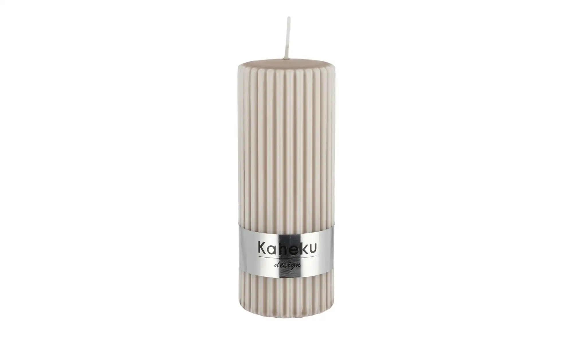 Zylinderkerze  Powder Rillen ¦ beige ¦ Maße (cm): H: 15  Ø: 5.8 Accessoires günstig online kaufen