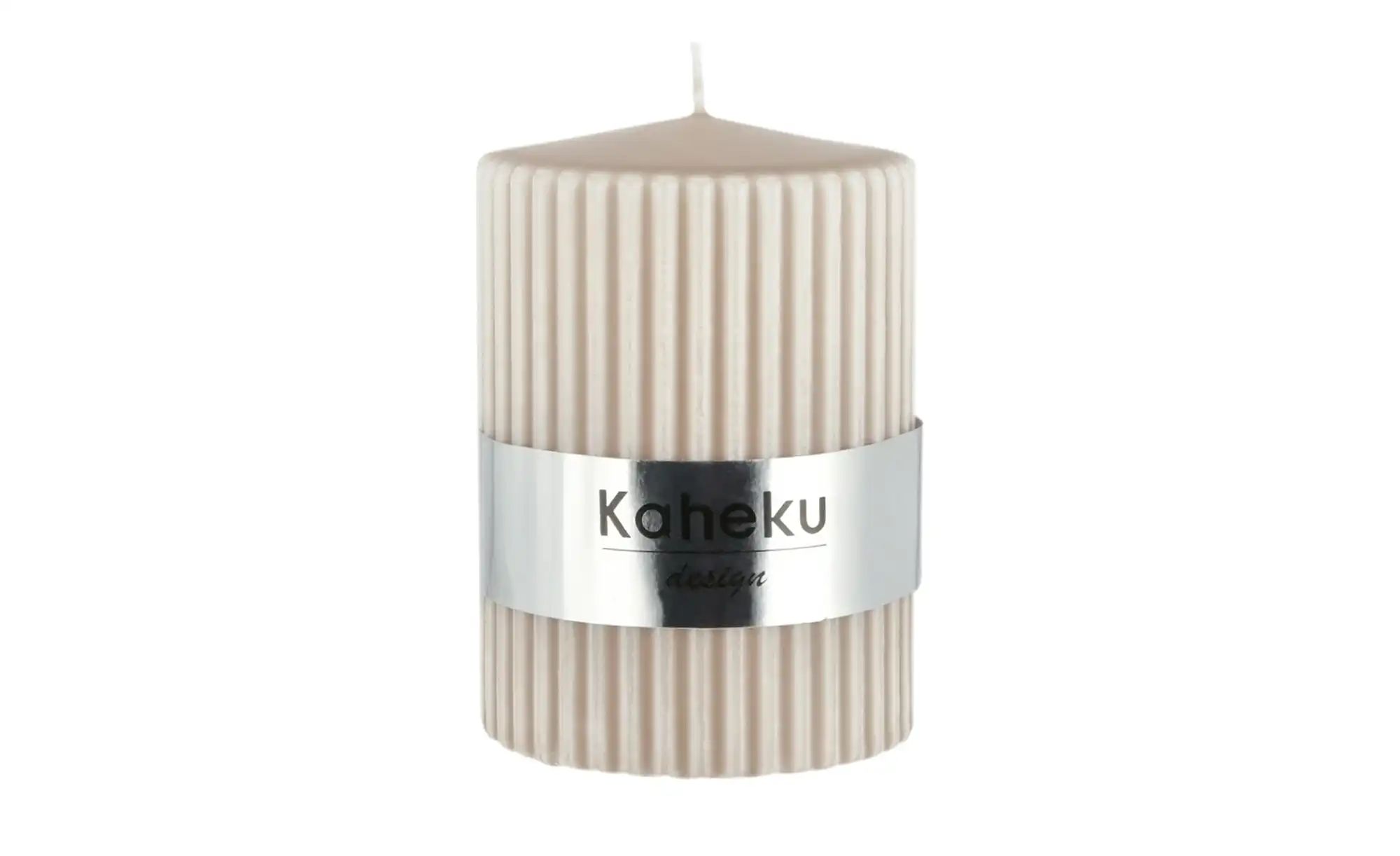 Zylinderkerze  Powder Rillen ¦ beige ¦ Maße (cm): H: 10  Ø: 7 Accessoires > günstig online kaufen