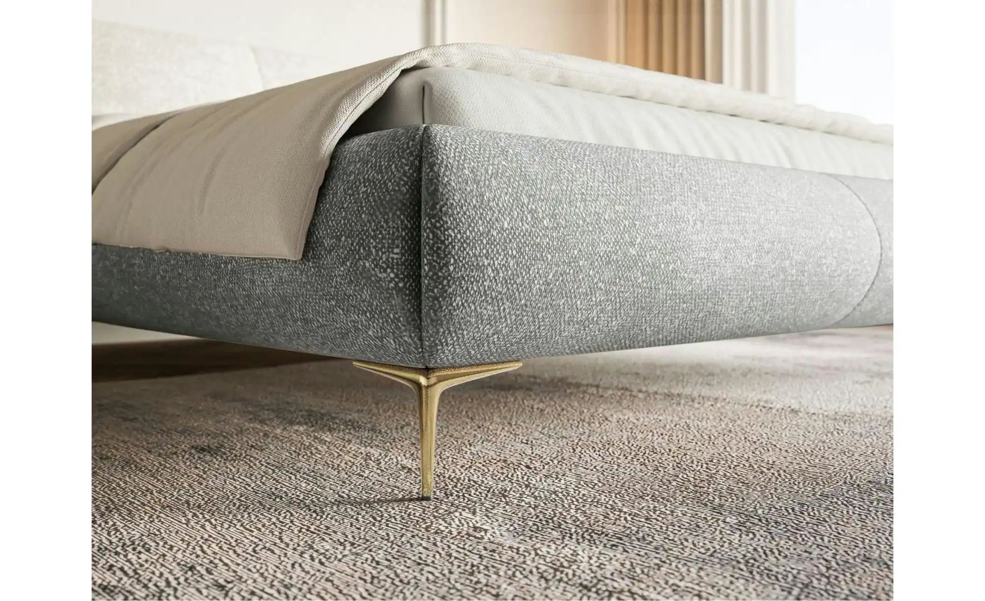 Thumbnail - Selsey Polsterbett  Ovalle ¦ grau ¦ Maße (cm): B: 193 H: 96 Betten > Polsterbetten - Höffner