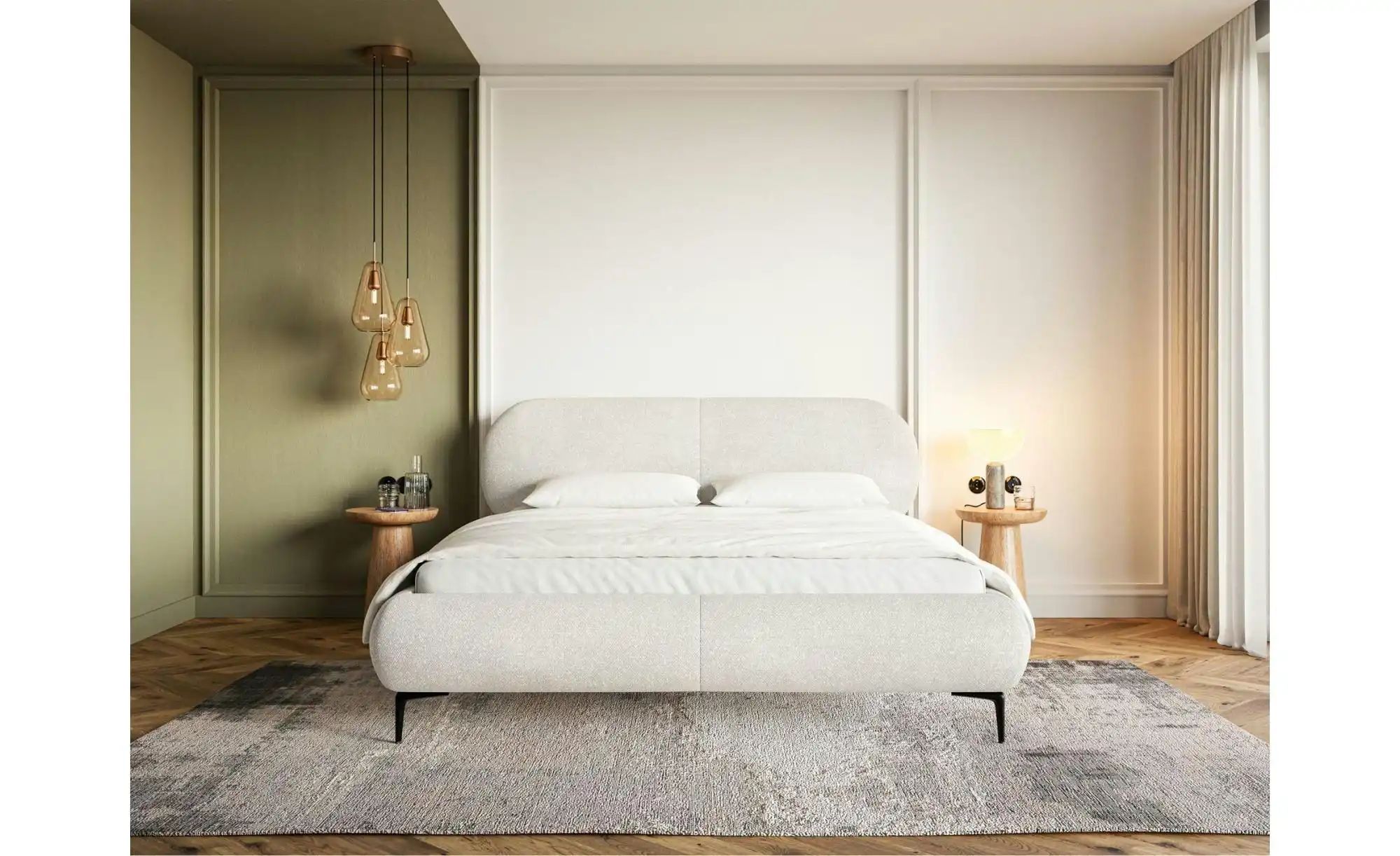 Selsey Polsterbett  Ovalle ¦ creme ¦ Maße (cm): B: 173 H: 96 Betten > Polst günstig online kaufen