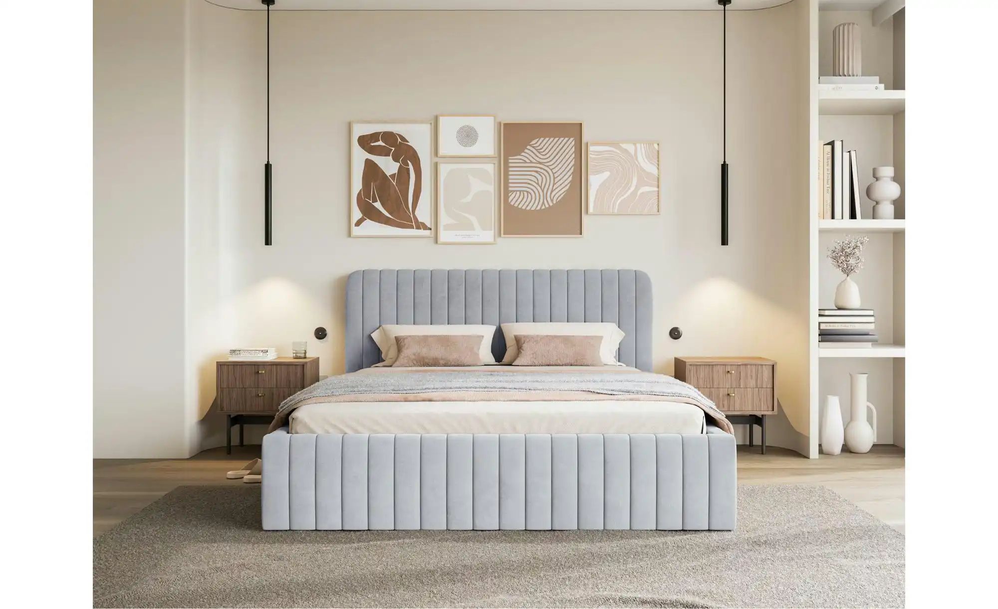 Selsey Polsterbett mit Bettkasten Saliano ¦ grau ¦ Maße (cm): B: 173 H: 109 günstig online kaufen