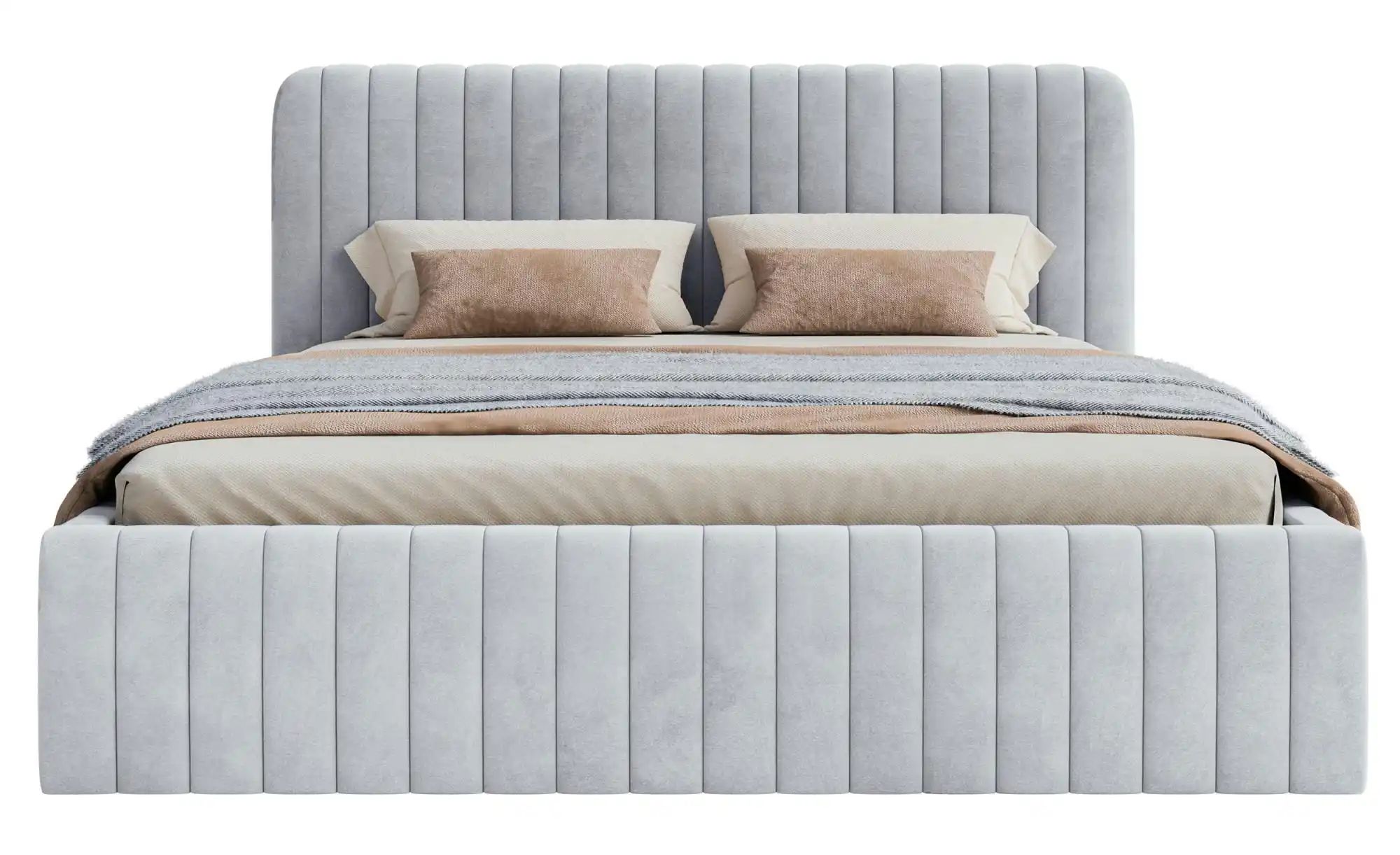 Selsey Polsterbett mit Bettkasten Saliano ¦ grau ¦ Maße (cm): B: 193 H: 109 günstig online kaufen