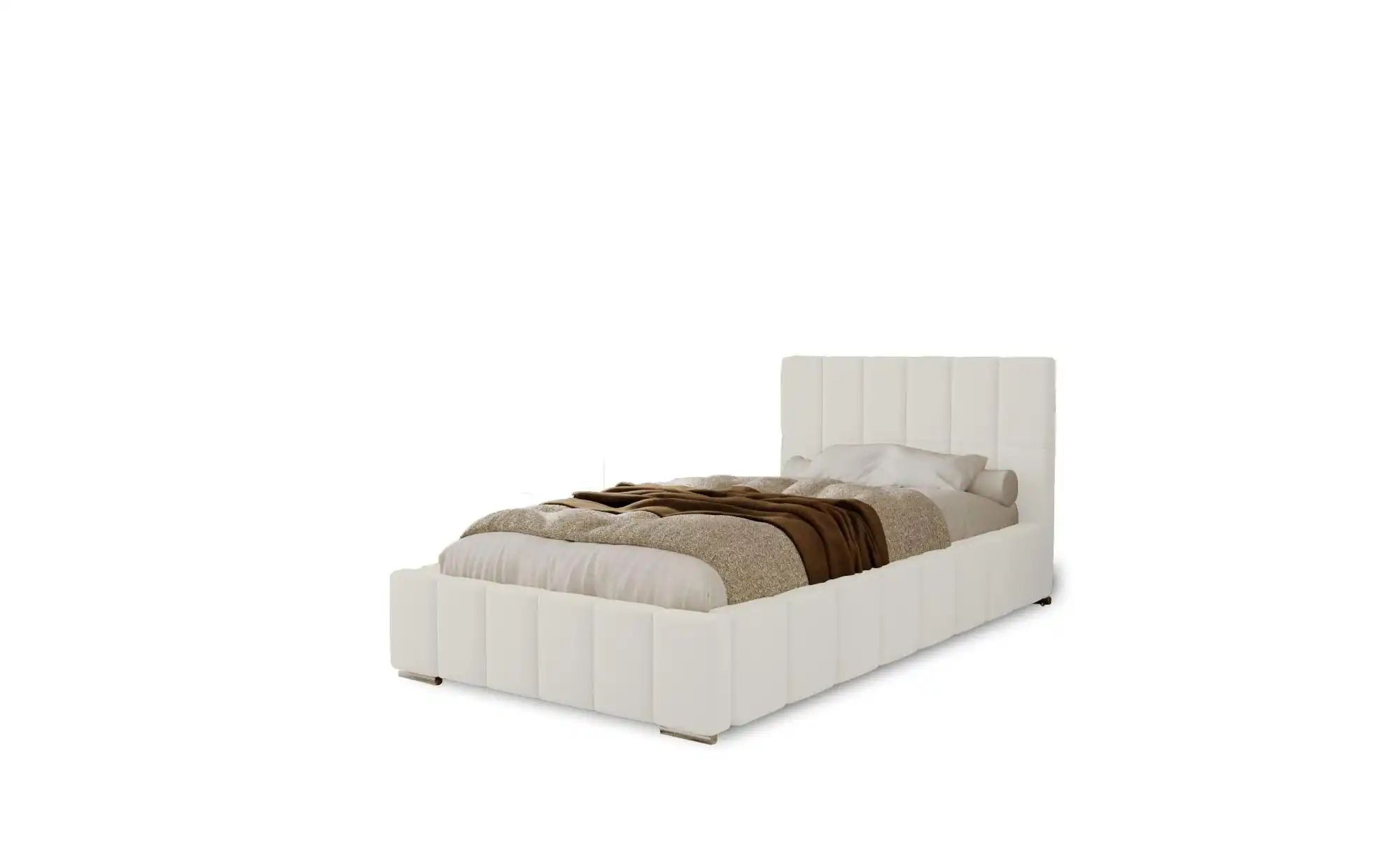 Polsterbett mit Stauraum  Ayr ¦ weiß ¦ Maße (cm): H: 100 Betten > Polsterbe günstig online kaufen