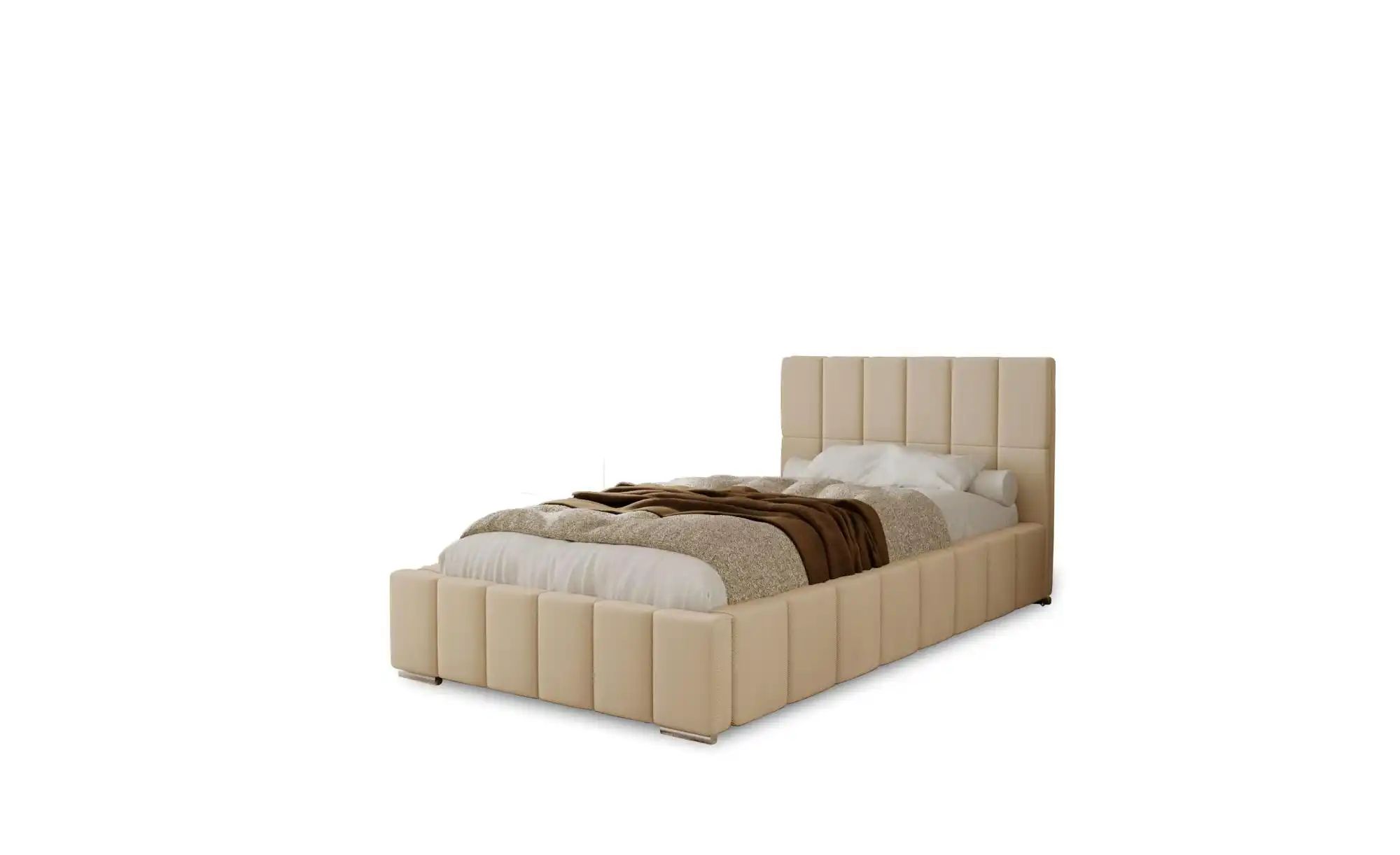 Polsterbett mit Stauraum  Ayr ¦ beige ¦ Maße (cm): H: 100 Betten > Polsterb günstig online kaufen