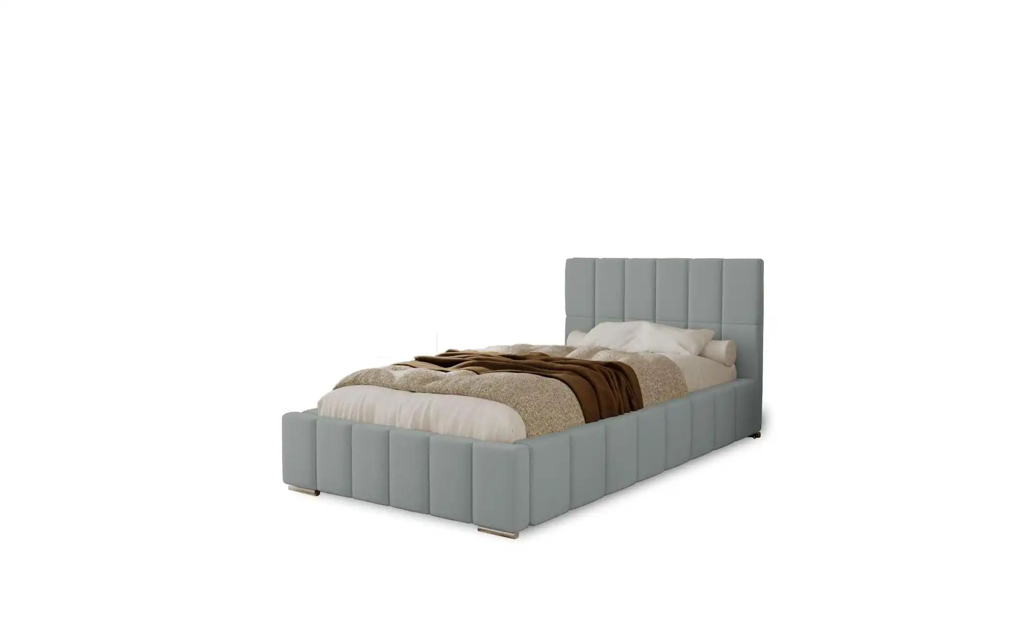 Polsterbett mit Stauraum  Ayr ¦ silber ¦ Maße (cm): H: 100 Betten > Polster günstig online kaufen