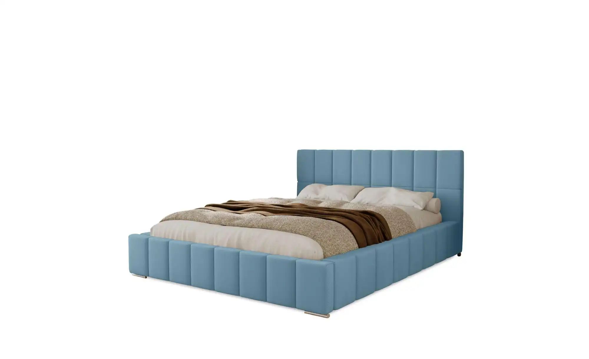 Polsterbett mit Stauraum  Ayr ¦ blau ¦ Maße (cm): H: 100 Betten > Polsterbe günstig online kaufen