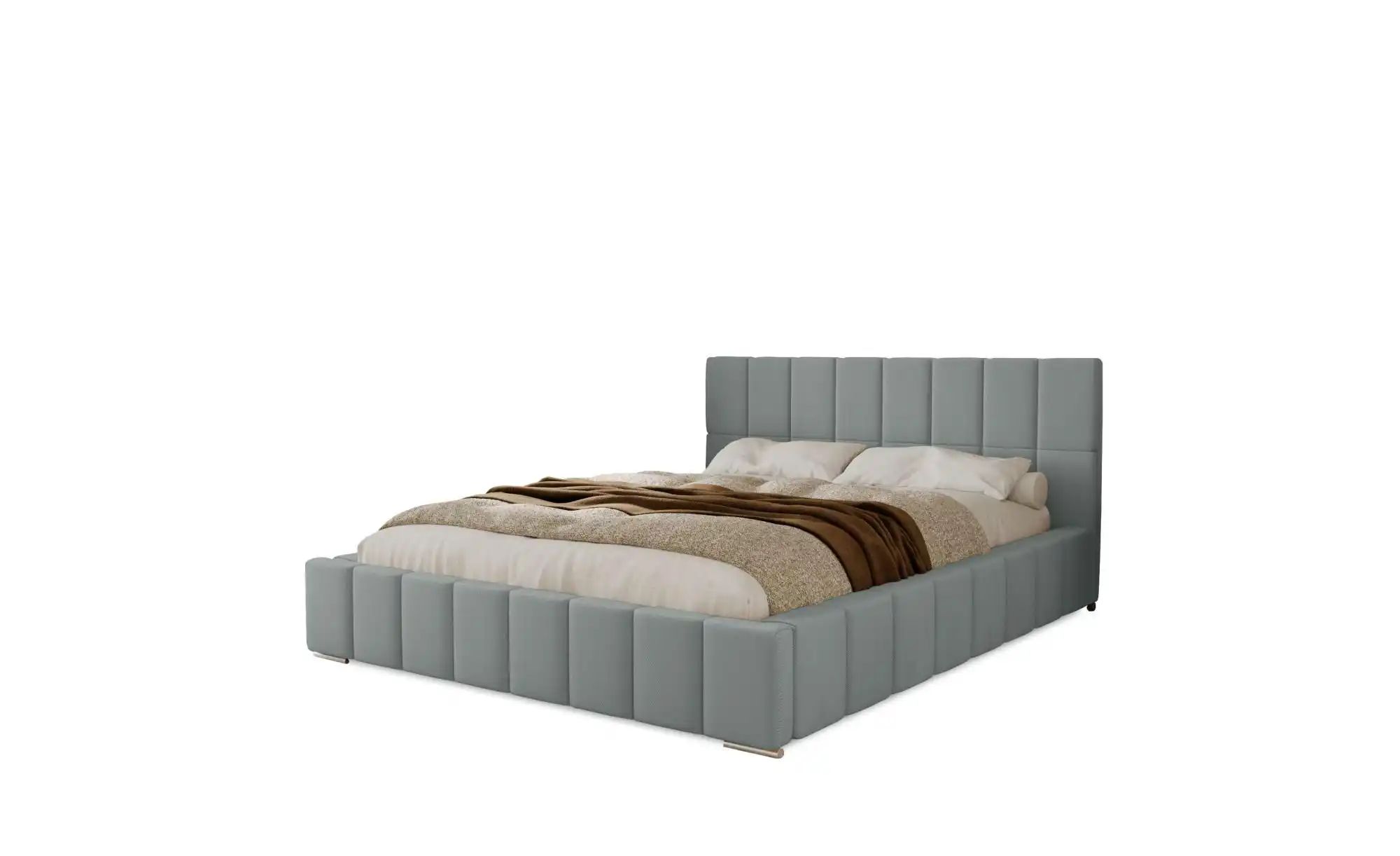 Polsterbett mit Stauraum  Ayr ¦ silber ¦ Maße (cm): H: 100 Betten > Polster günstig online kaufen