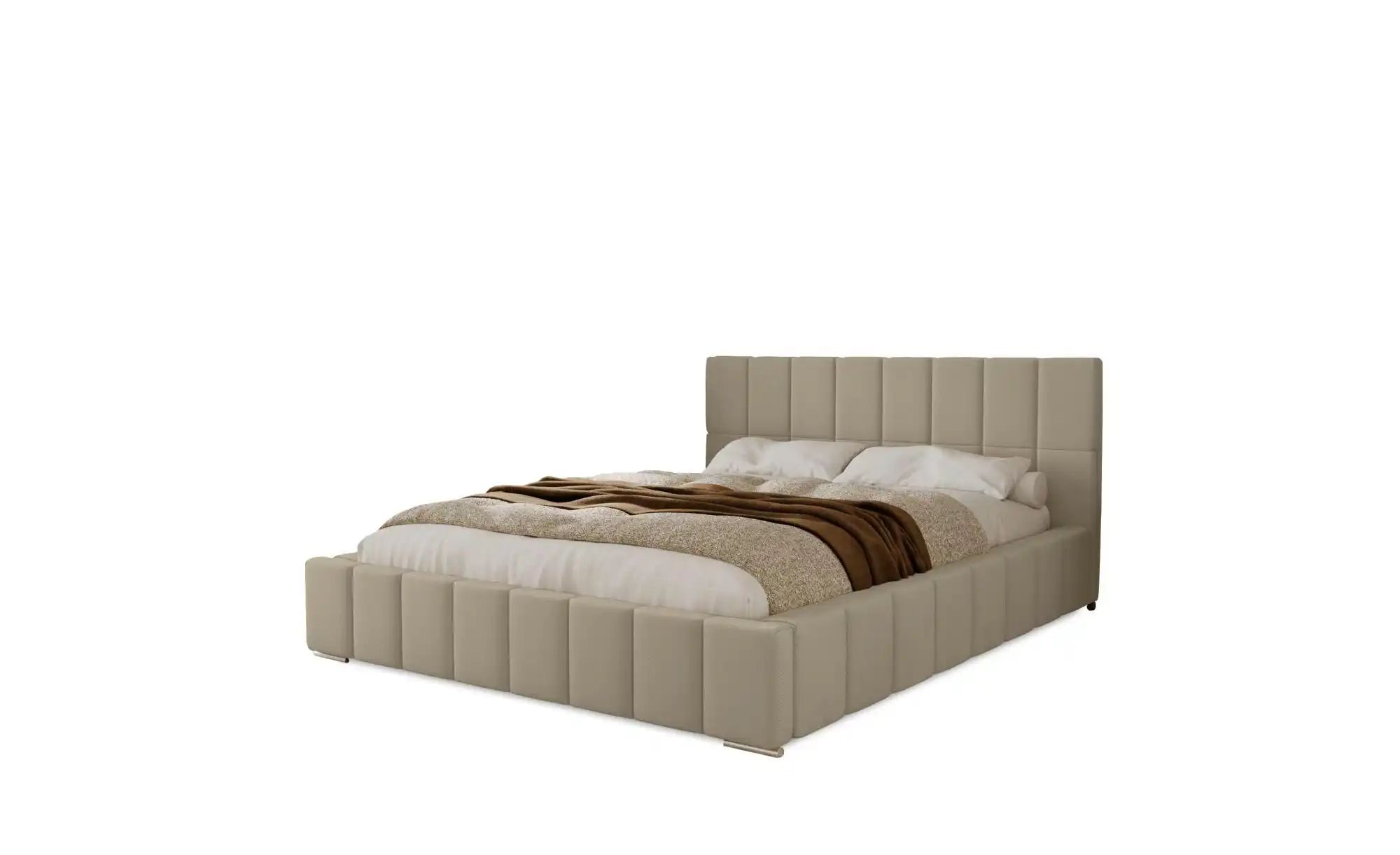 Polsterbett mit Stauraum  Ayr ¦ beige ¦ Maße (cm): H: 100 Betten > Polsterb günstig online kaufen