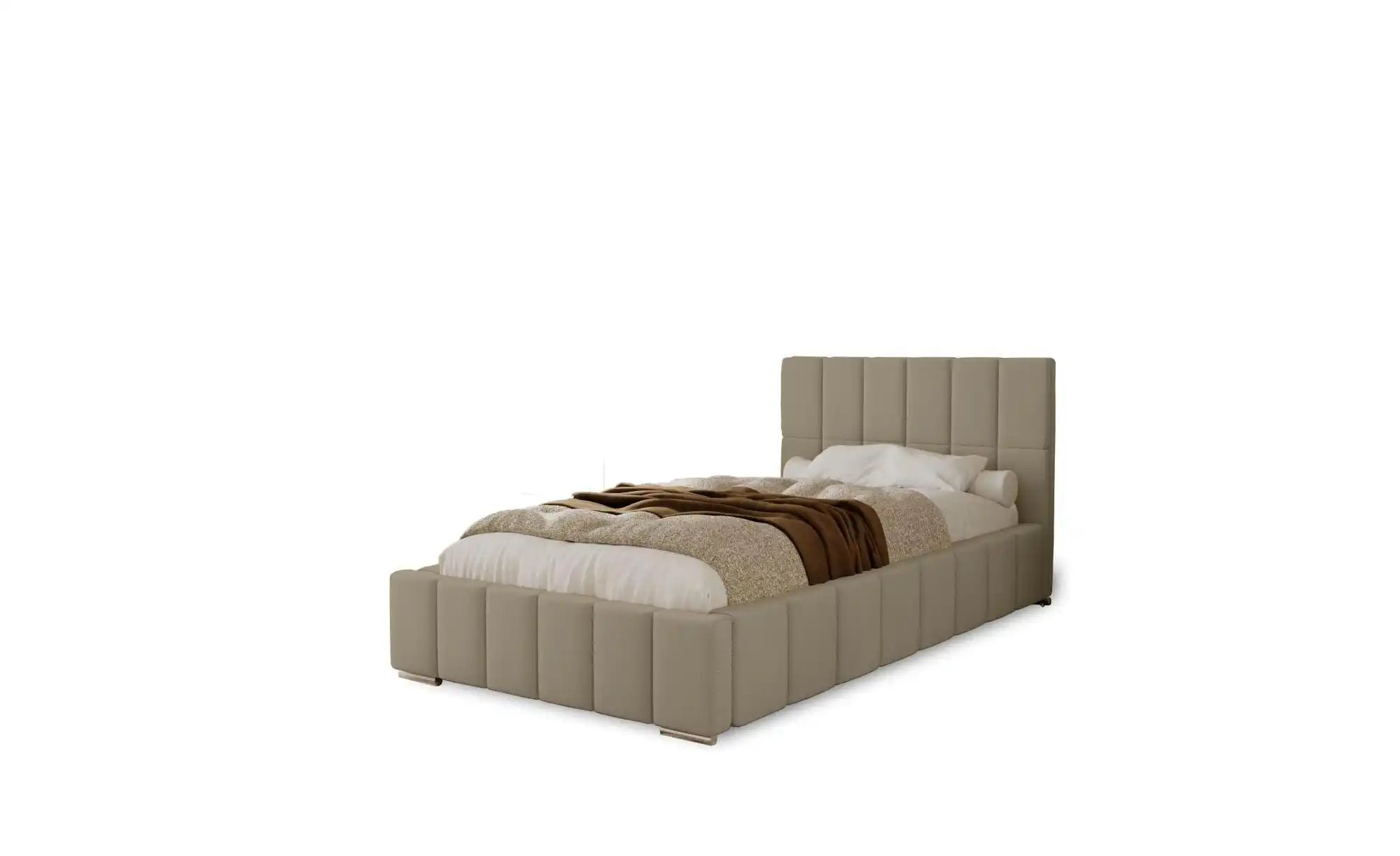 Polsterbett mit Stauraum  Ayr ¦ beige ¦ Maße (cm): B: 105 H: 100 Betten > P günstig online kaufen