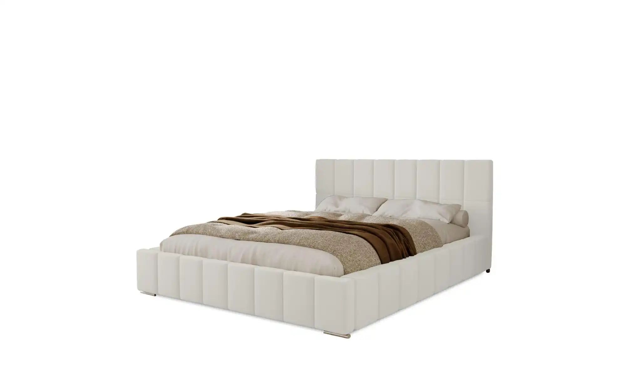 Polsterbett mit Stauraum  Ayr ¦ weiß ¦ Maße (cm): H: 100 Betten > Polsterbe günstig online kaufen