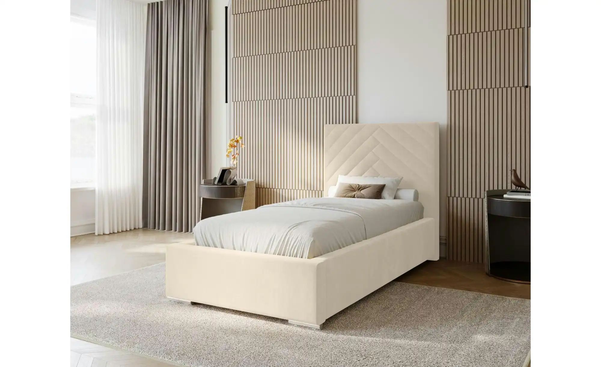 Polsterbett mit Stauraum Aberfeldy ¦ beige ¦ Maße (cm): B: 105 H: 100 Bette günstig online kaufen