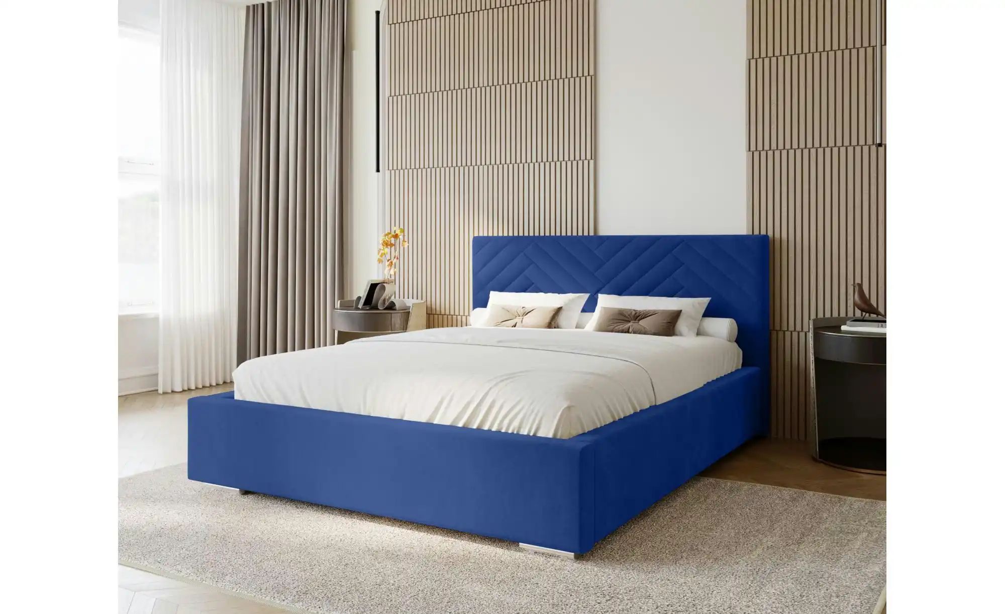 Polsterbett mit Stauraum Aberfeldy ¦ blau ¦ Maße (cm): B: 135 H: 100 Betten günstig online kaufen