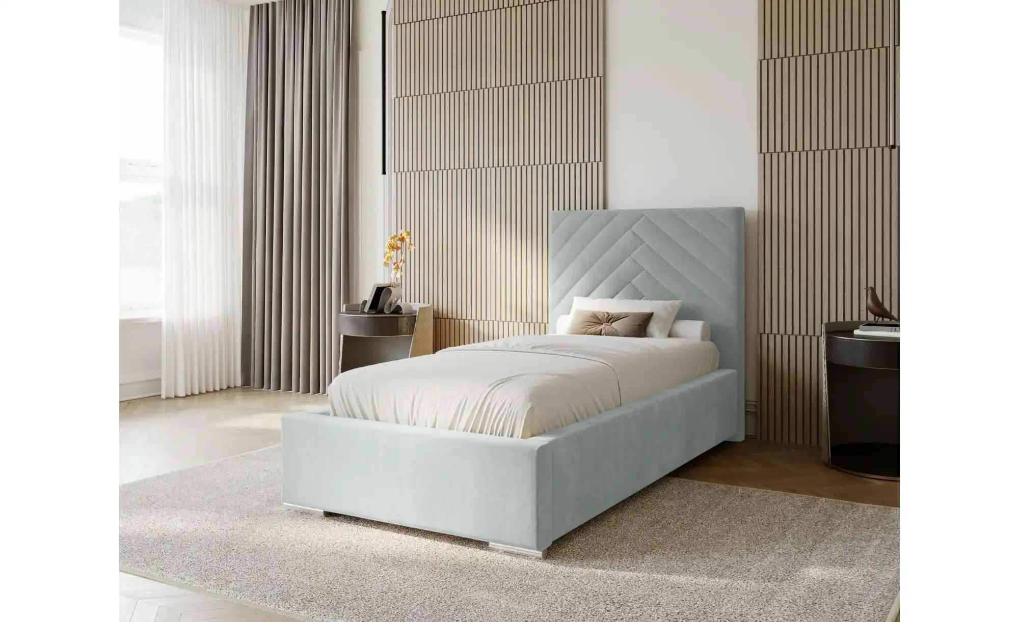 Polsterbett mit Stauraum Aberfeldy ¦ grau ¦ Maße (cm): B: 95 H: 100 Betten günstig online kaufen