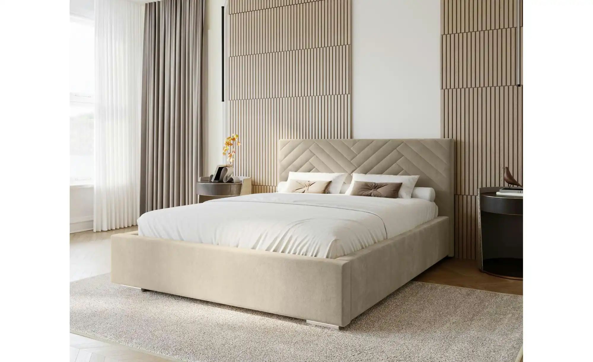 Polsterbett mit Stauraum Aberfeldy ¦ beige ¦ Maße (cm): B: 215 H: 100 Bette günstig online kaufen