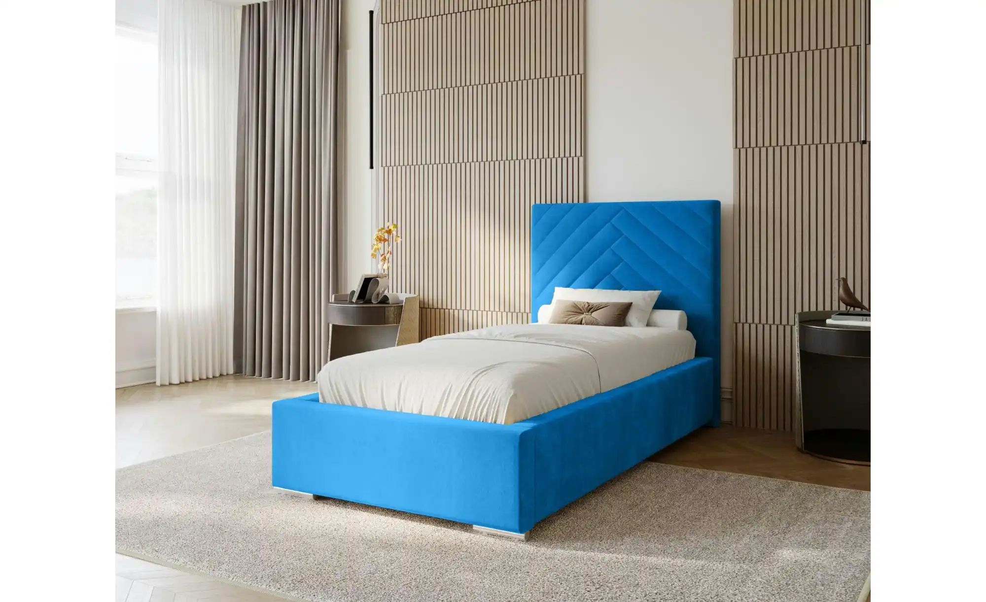 Polsterbett mit Stauraum Aberfeldy ¦ blau ¦ Maße (cm): B: 95 H: 100 Betten günstig online kaufen