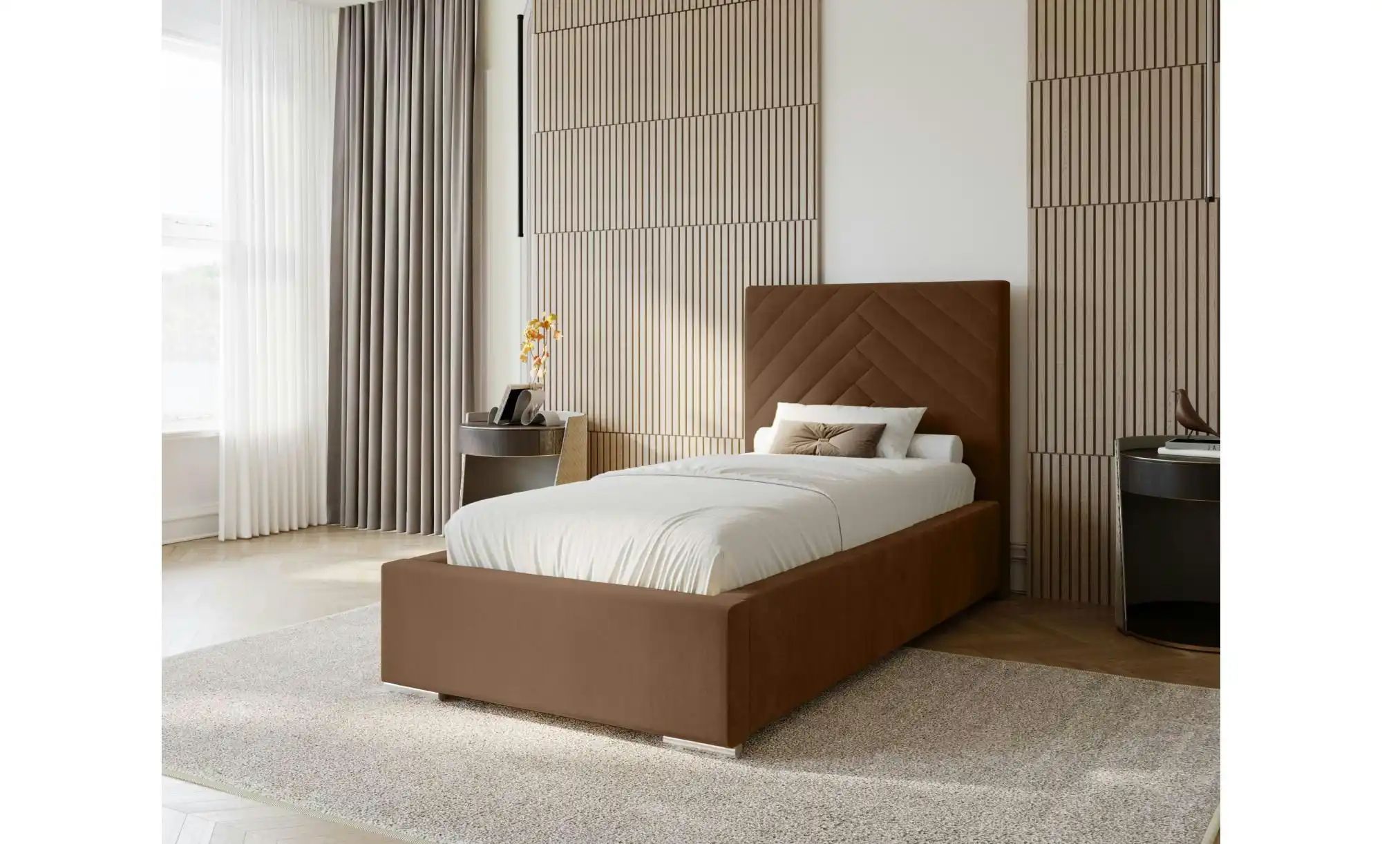 Polsterbett mit Stauraum Aberfeldy ¦ braun ¦ Maße (cm): B: 105 H: 100 Bette günstig online kaufen