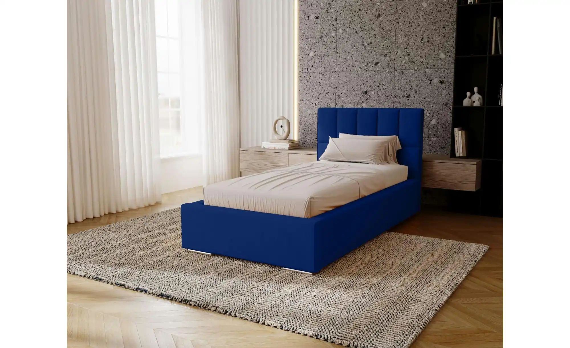 Polsterbett mit Stauraum Draven ¦ blau ¦ Maße (cm): B: 115 H: 100 Betten > günstig online kaufen