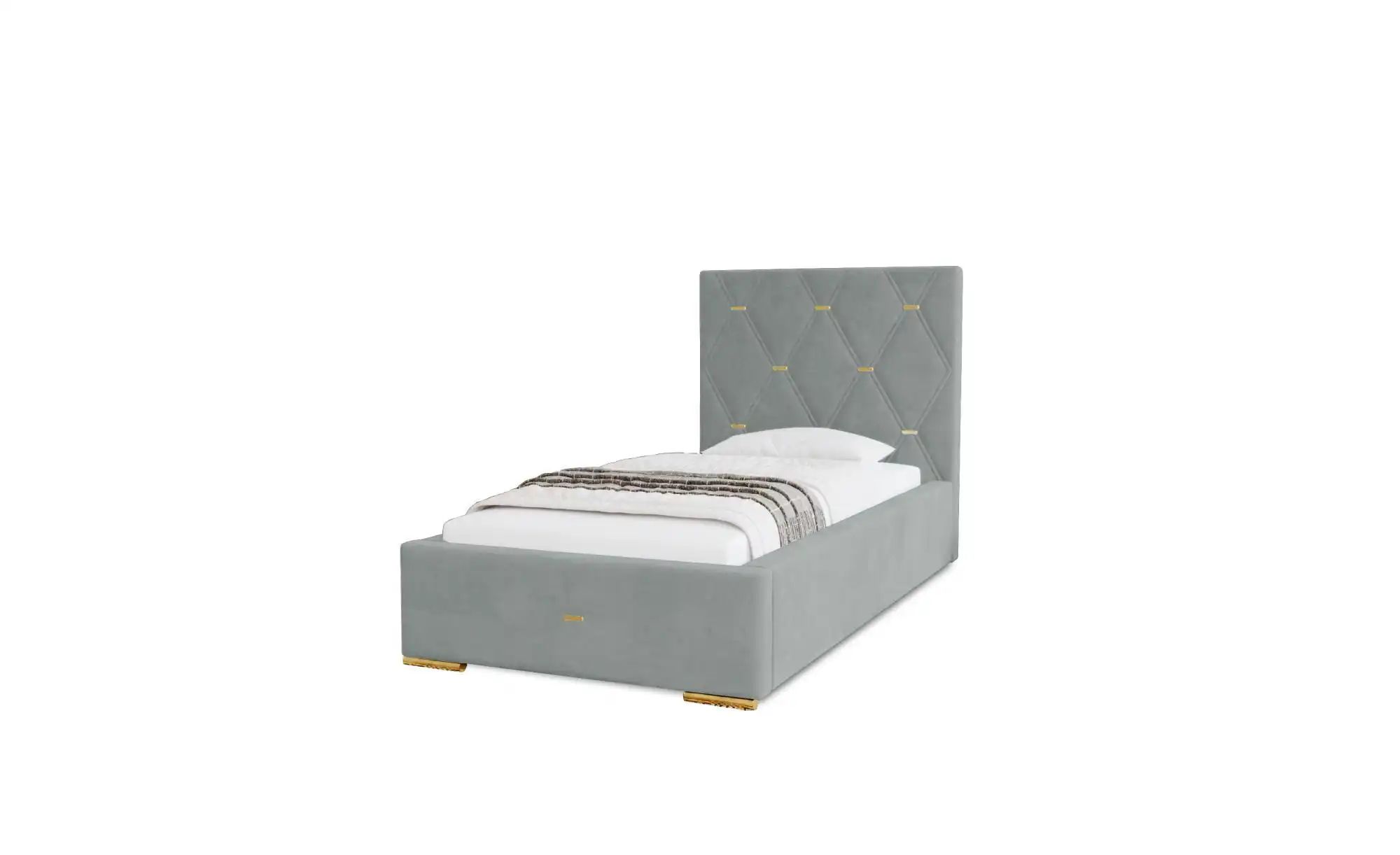 Polsterbett mit Stauraum  Gwithian ¦ silber ¦ Maße (cm): B: 95 H: 100 Bette günstig online kaufen
