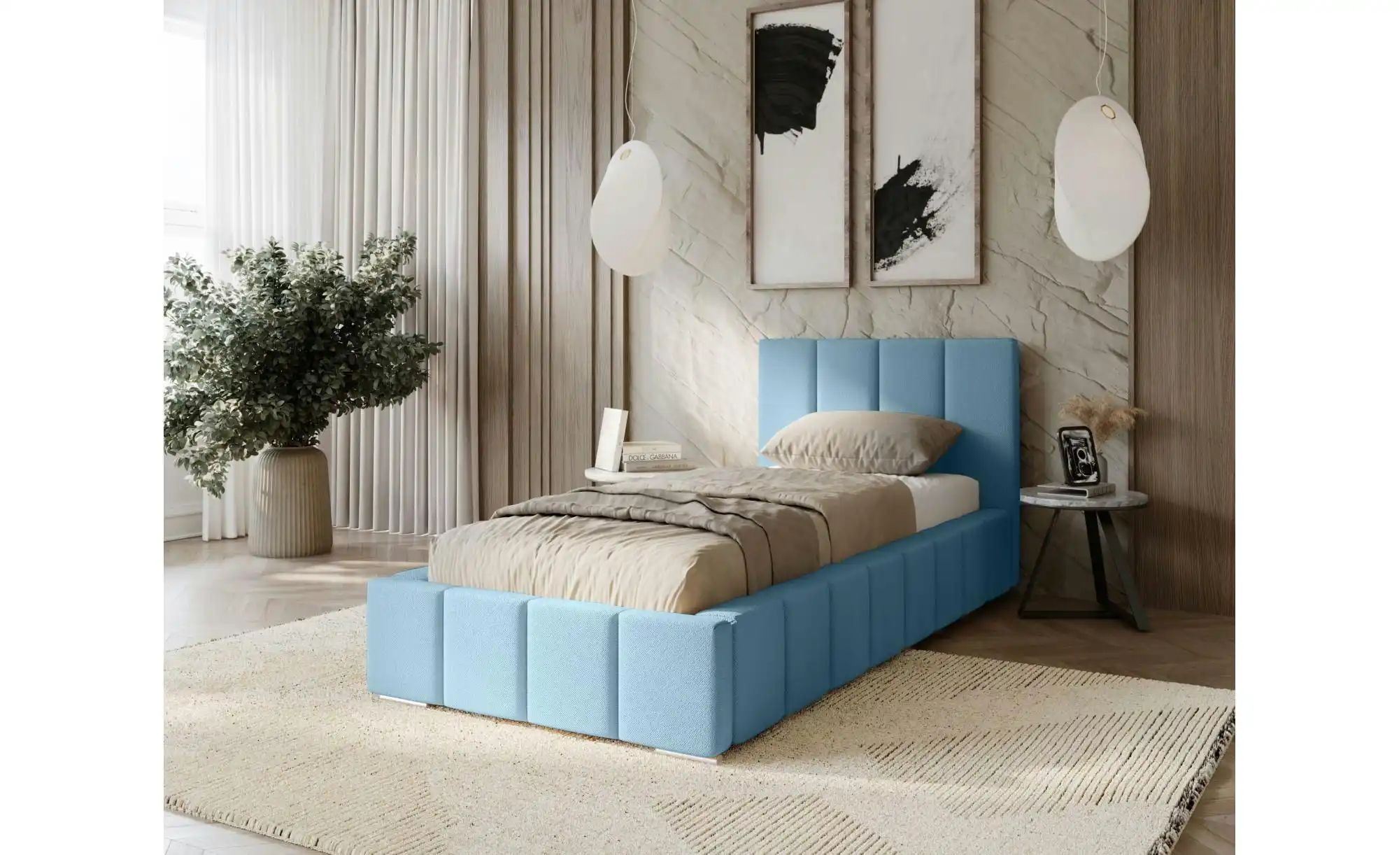 Polsterbett mit Stauraum Margate ¦ blau ¦ Maße (cm): B: 115 H: 100 Betten > günstig online kaufen