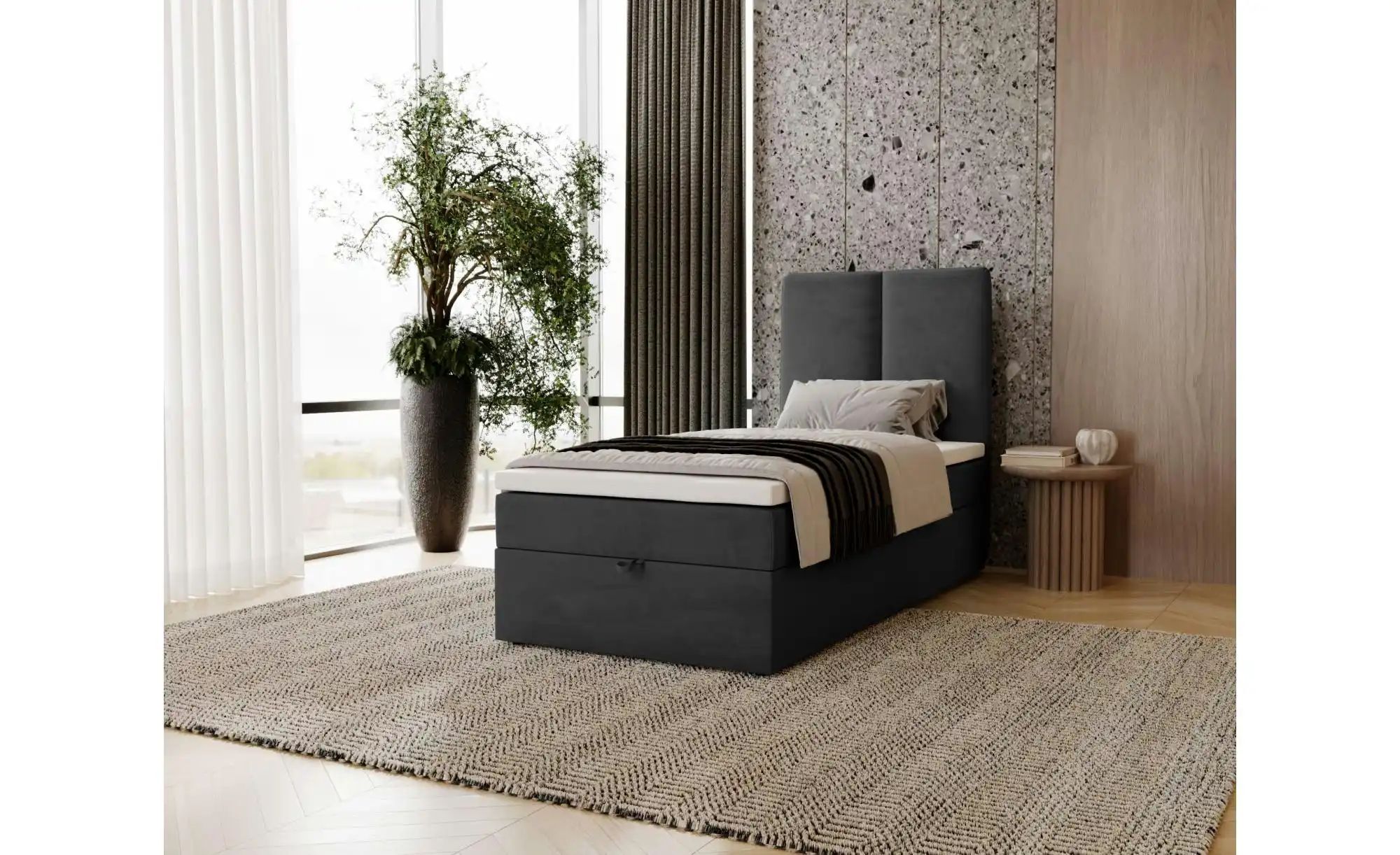 Boxbett mit Stauraum  Macclesfield ¦ grau ¦ Maße (cm): B: 101 H: 110 Betten günstig online kaufen