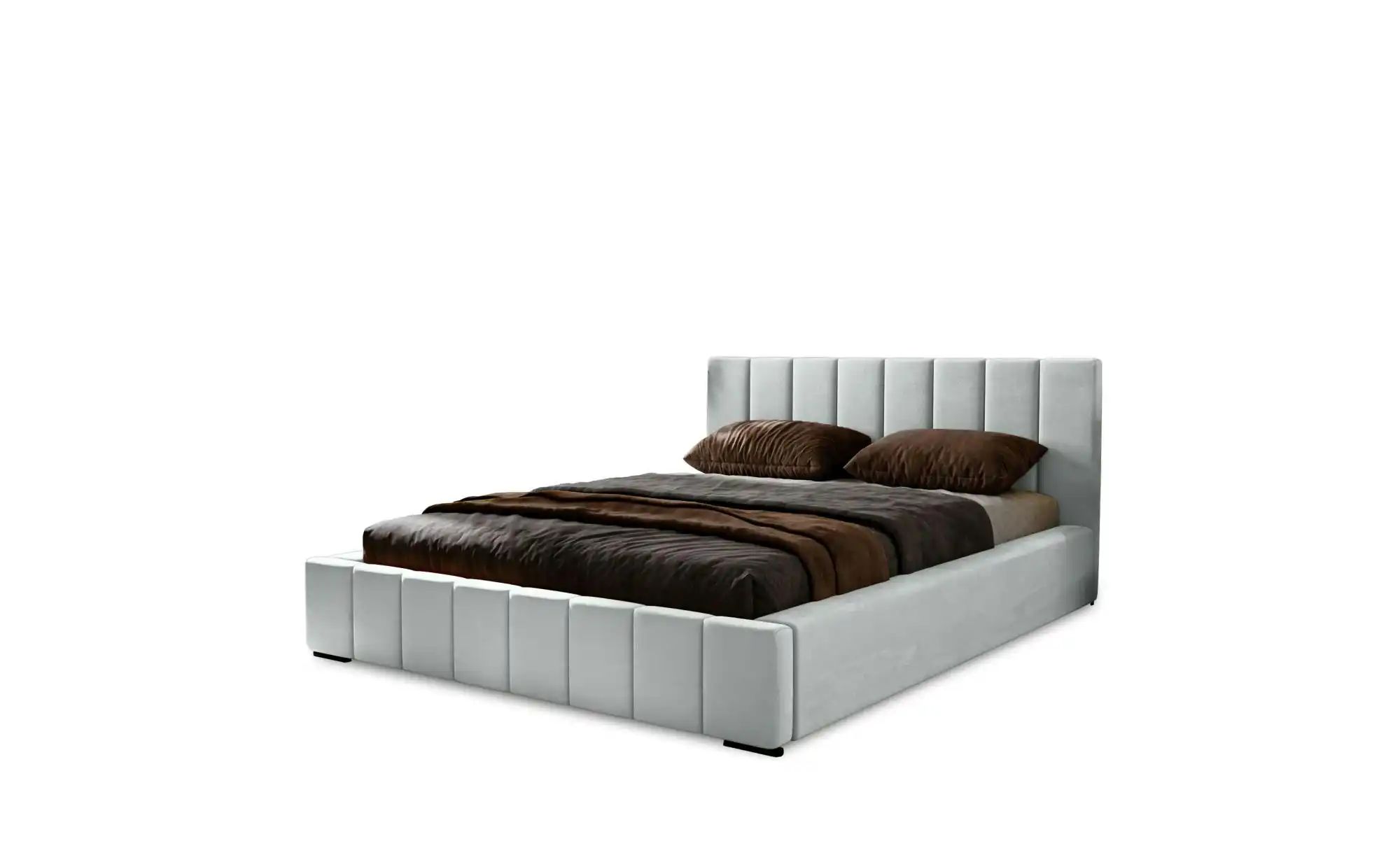 Polsterbett mit Stauraum  Nelia ¦ silber ¦ Maße (cm): B: 175 H: 100 Betten günstig online kaufen