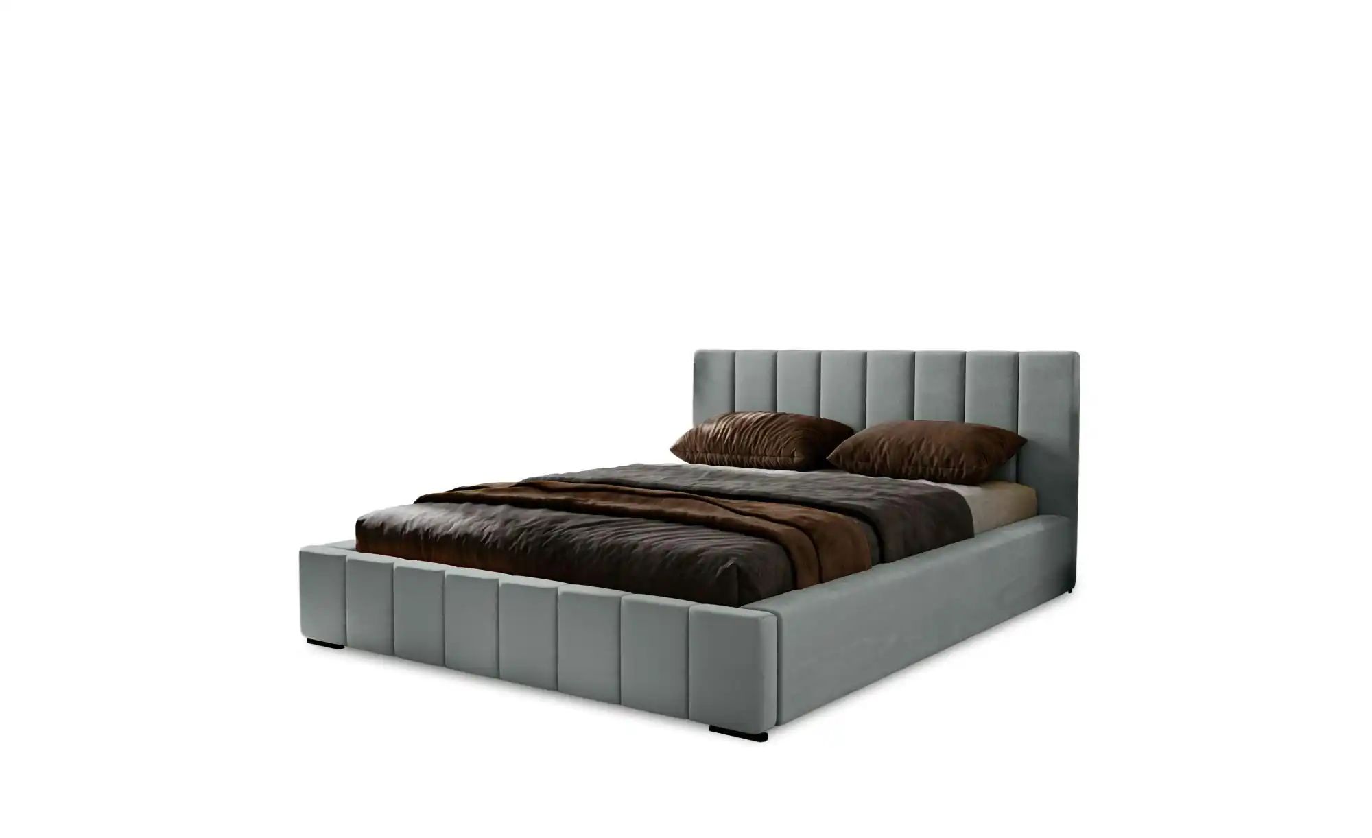 Polsterbett mit Stauraum  Nelia ¦ grau ¦ Maße (cm): B: 155 H: 100 Betten > günstig online kaufen