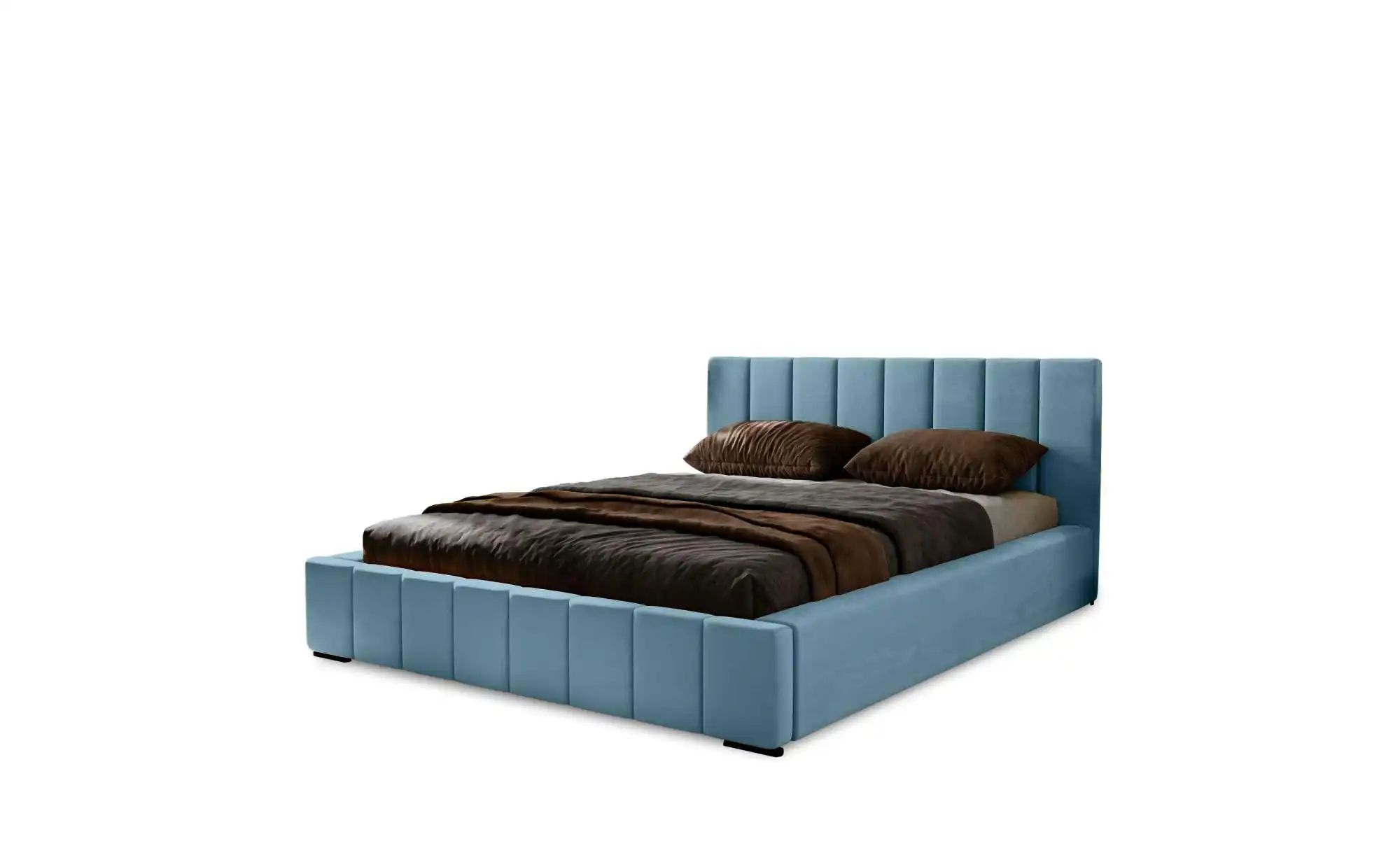 Polsterbett mit Stauraum  Nelia ¦ blau ¦ Maße (cm): B: 195 H: 100 Betten > günstig online kaufen