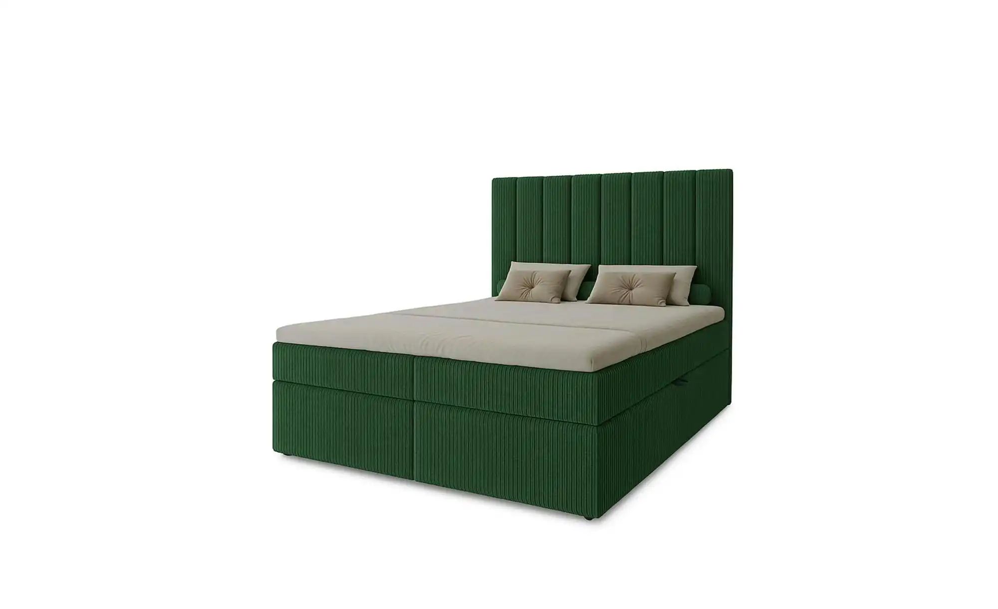 Boxbett mit Stauraum  Cord Nero Box ¦ grün ¦ Maße (cm): B: 142 H: 124 Bette günstig online kaufen