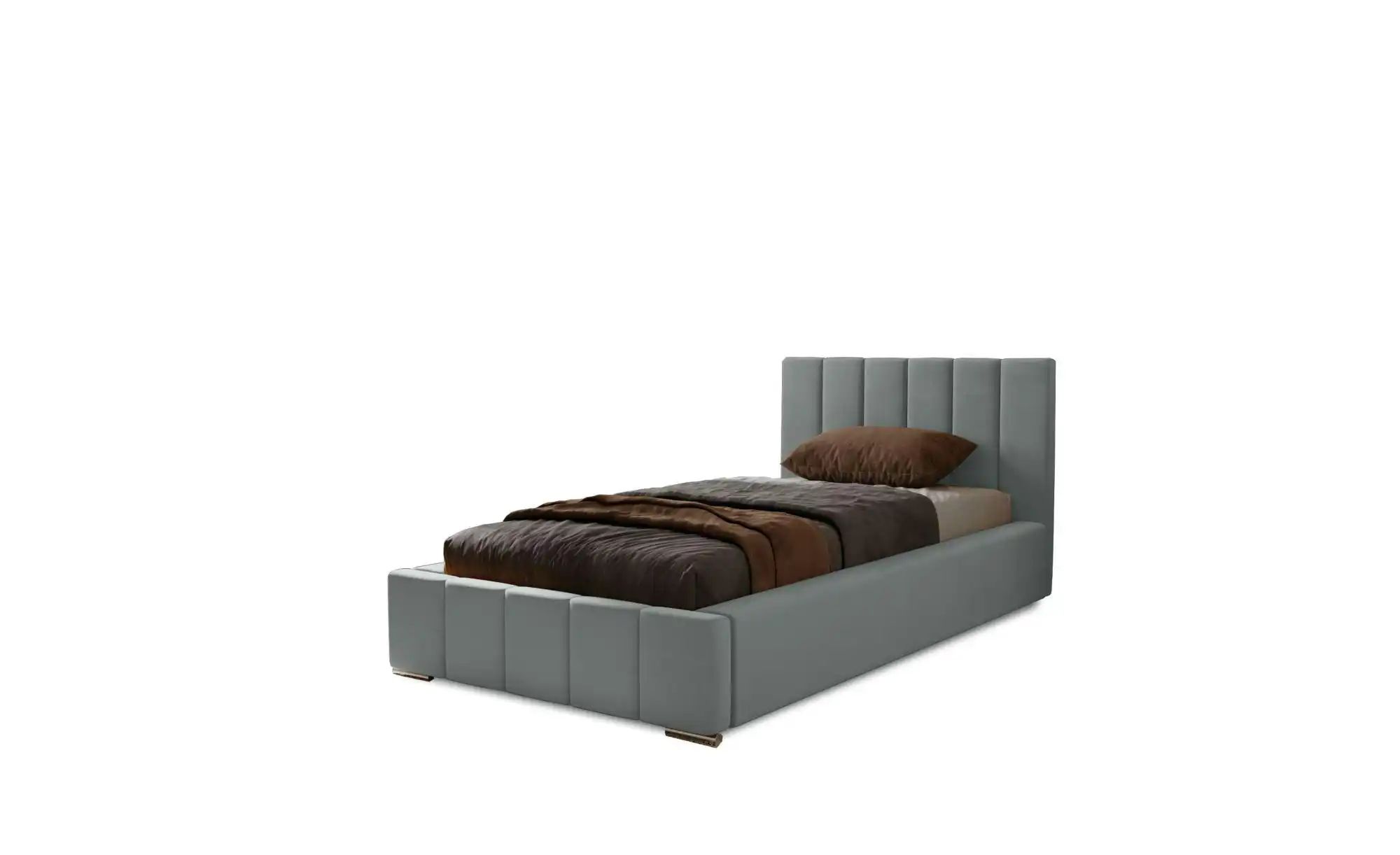 Polsterbett mit Stauraum  Nelia ¦ grau ¦ Maße (cm): B: 95 H: 100 Betten > P günstig online kaufen